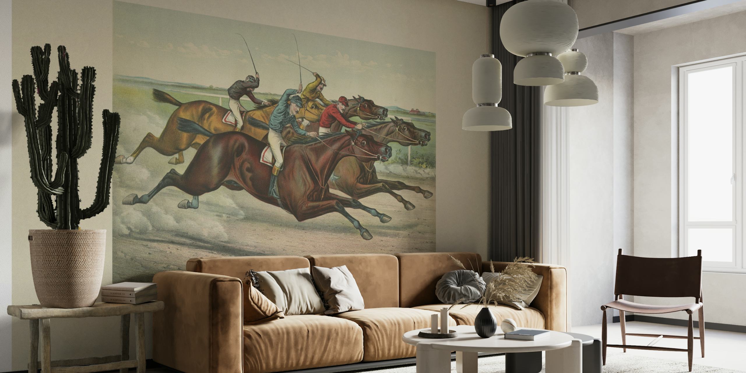 Historic Horse Illustration behang