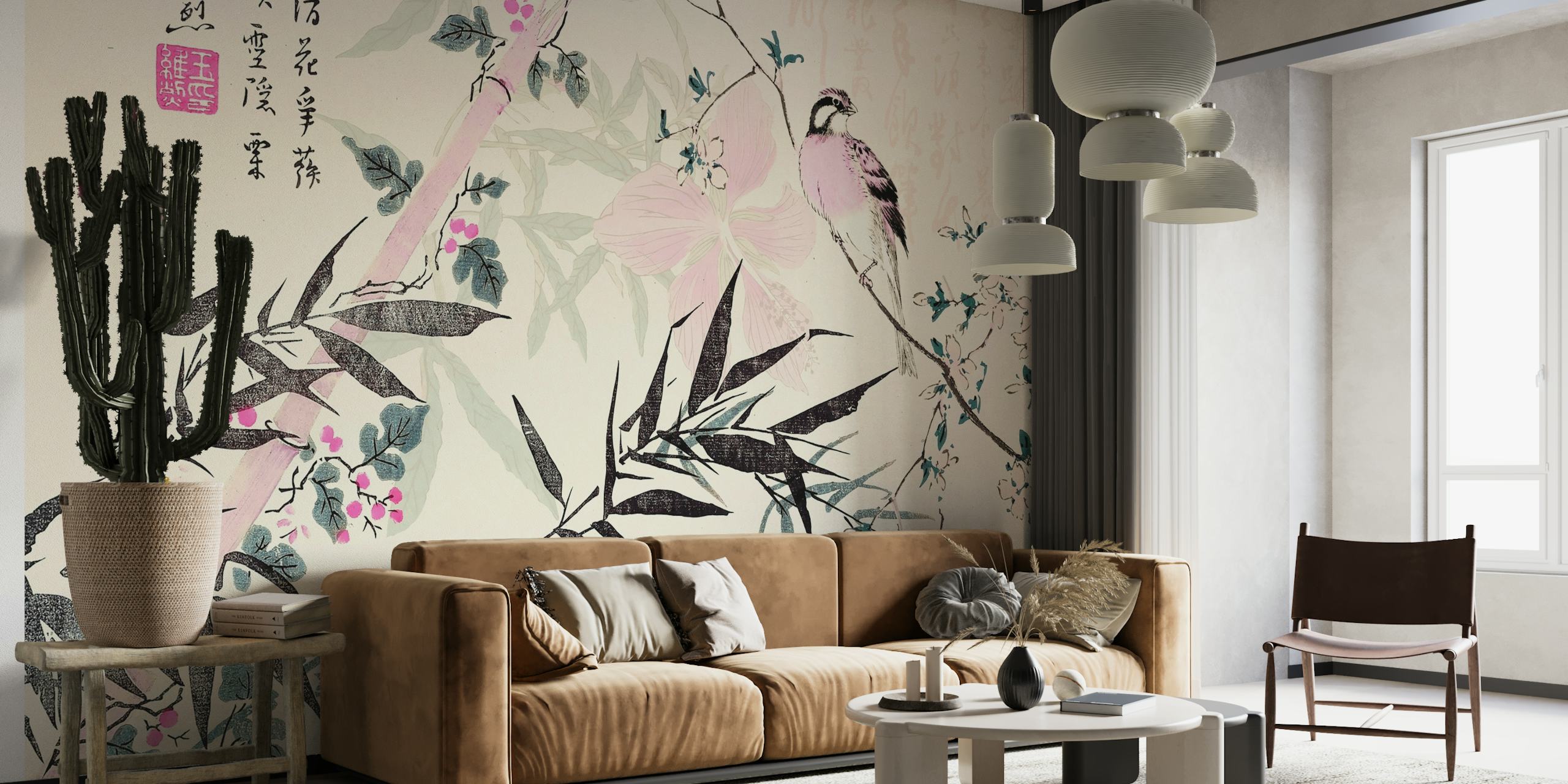Bamboo Flower Chinoiserie ταπετσαρία