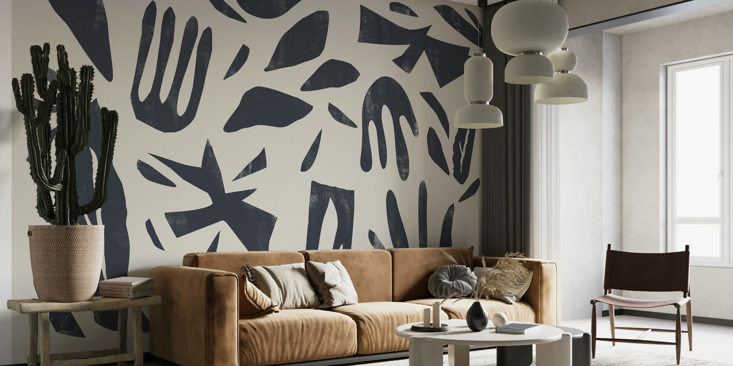 Abstract Matisse Rustic 1 tapet i et rom