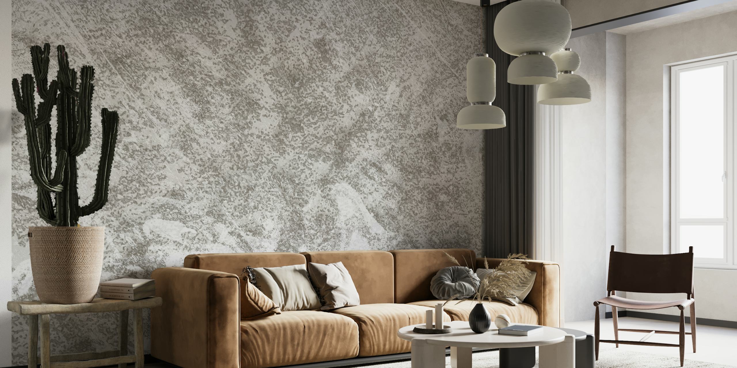 Textured grey wallpaper with gradient patterns.