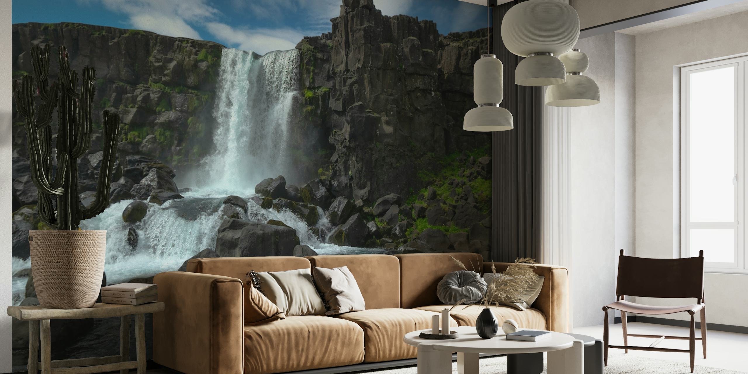 Öxararfoss waterfall wallpaper