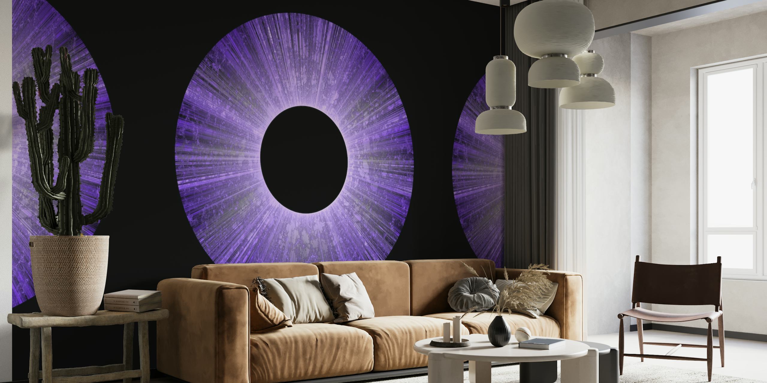 Sci-Fi Mystic Purple Iris papiers peint