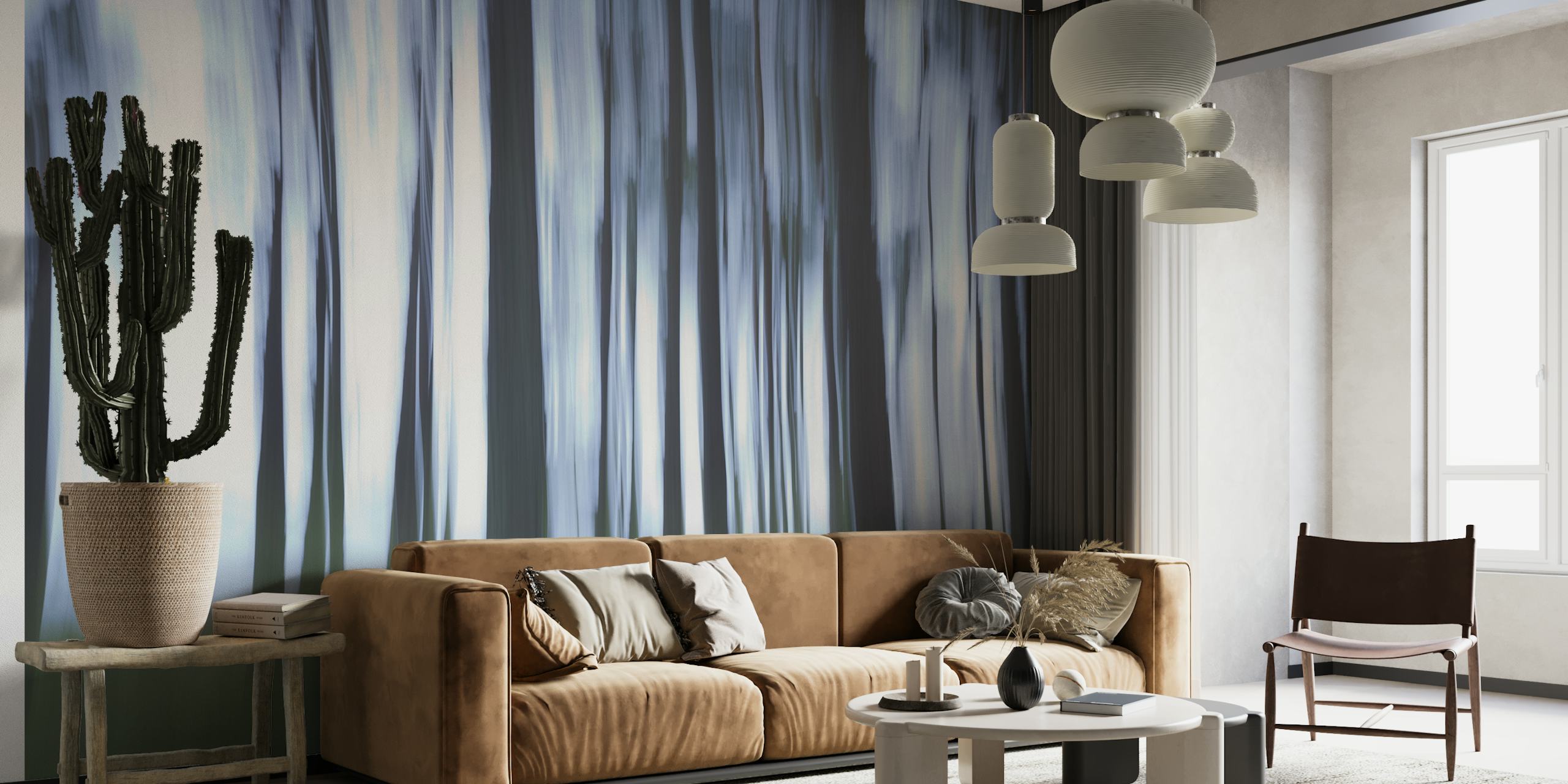 Mysterious Forest wallpaper in a room