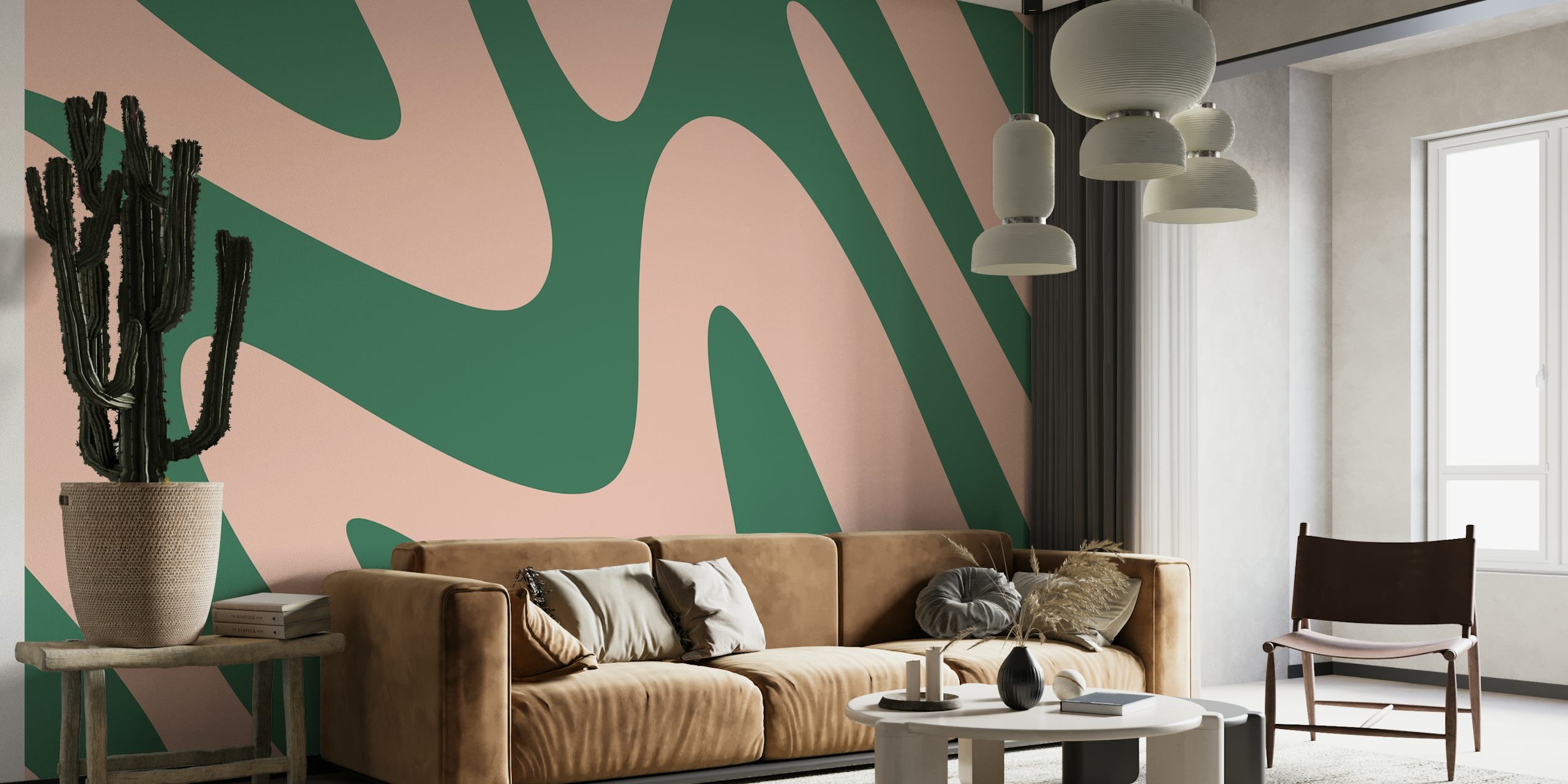 Liquid Retro Groovy Green design