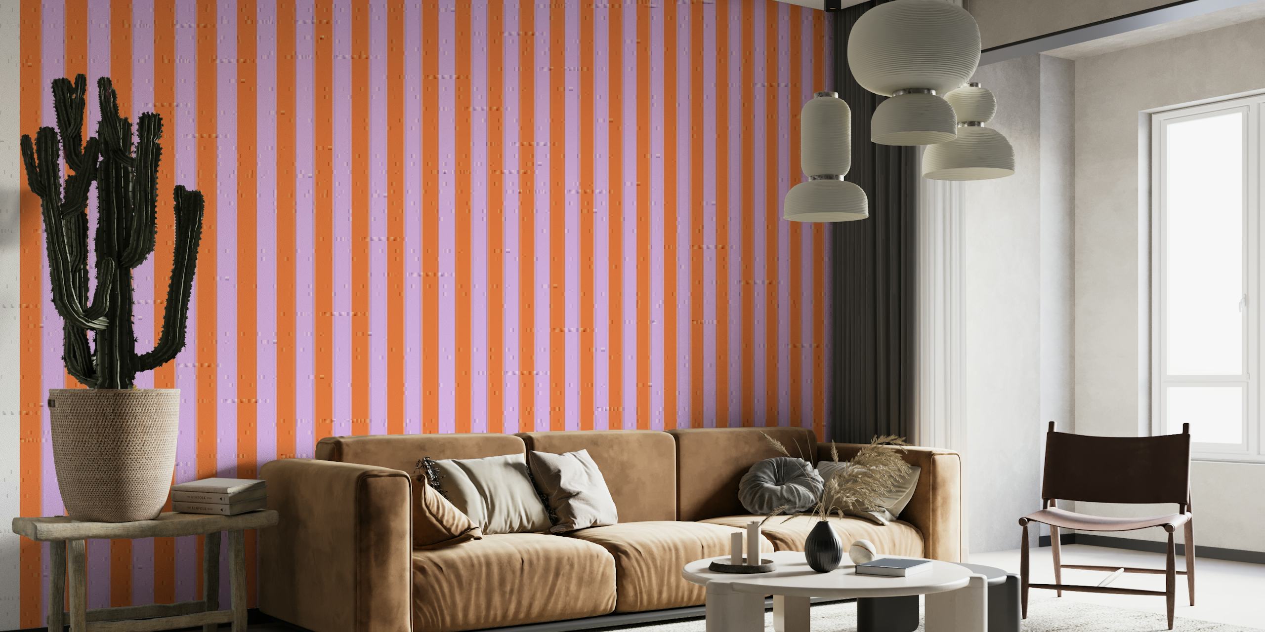 Purple and Orange Stripes wallpaper