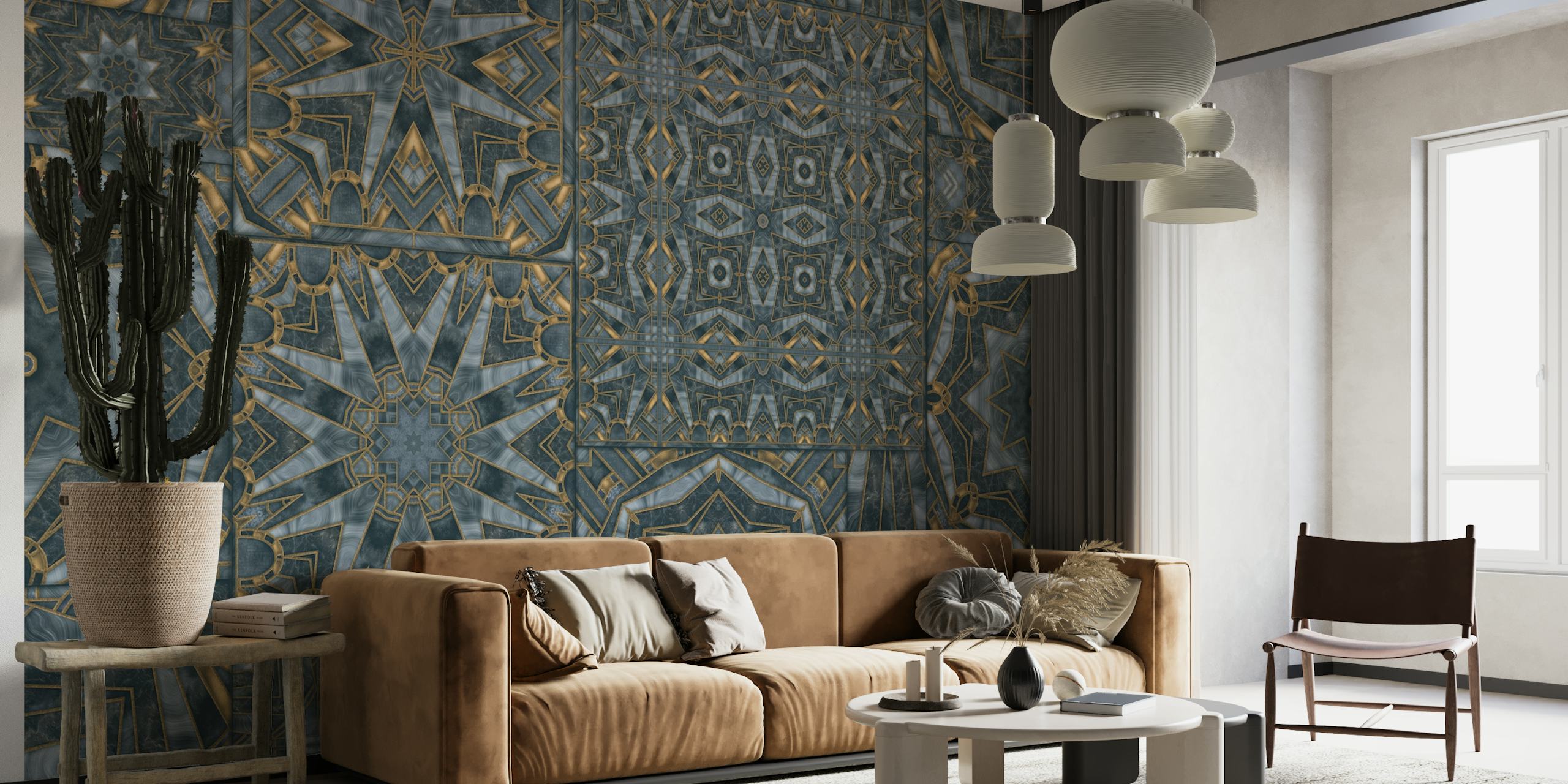Art Deco meets Morocco Tiles papel pintado