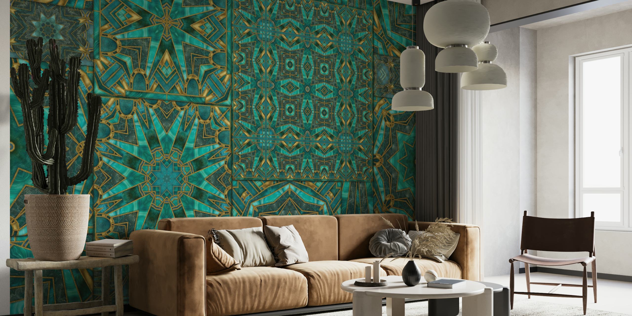 Art Deco meets Morocco Tiles 2 papel pintado