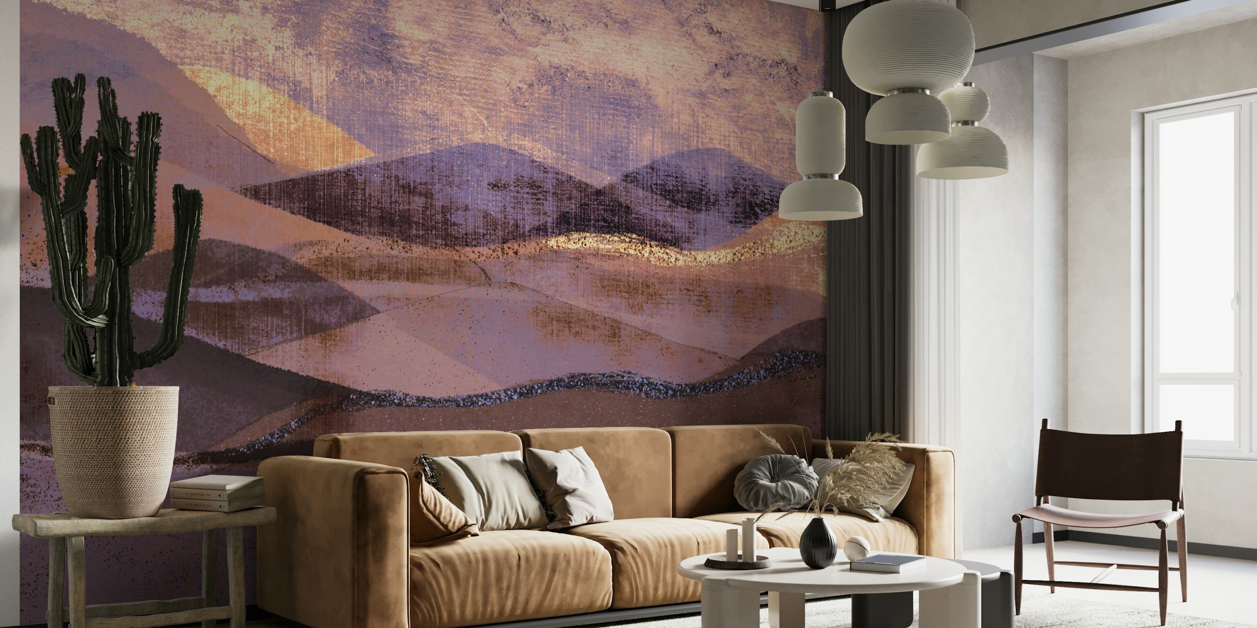 Autumn Sunset wallpaper in a room