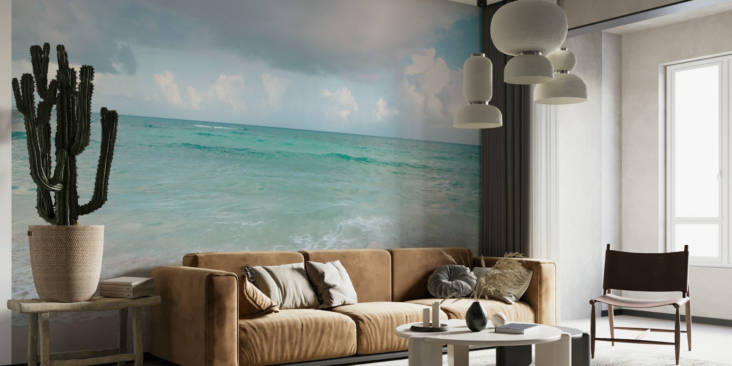 Papel de parede Caribbean Ocean em um quarto