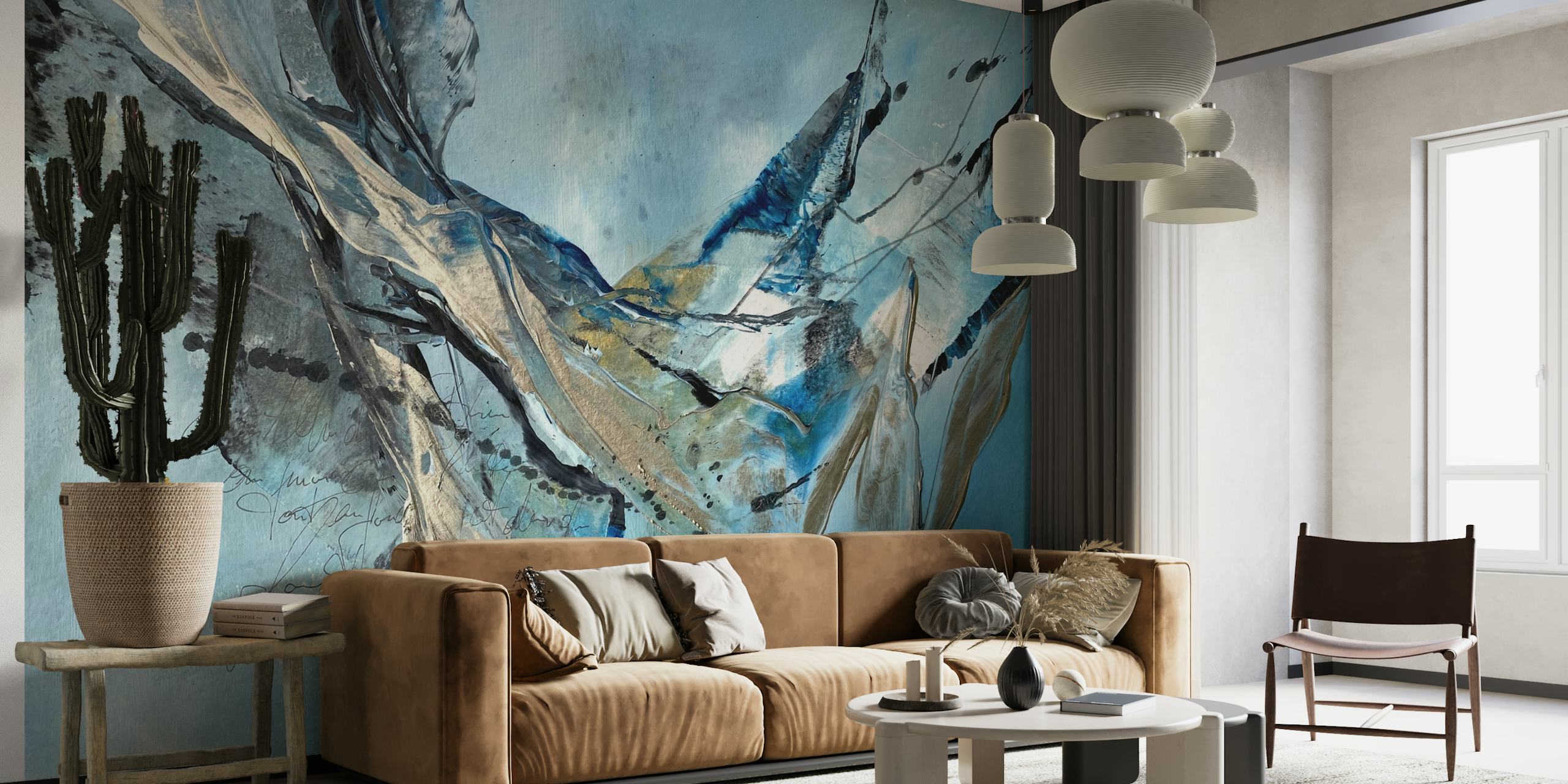 Ocean Vibes Abstract Art wallpaper