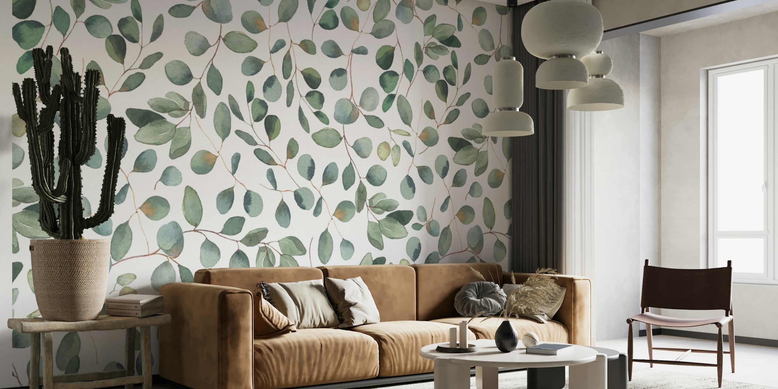 Eucalyptus Meadow wallpaper in a room setting
