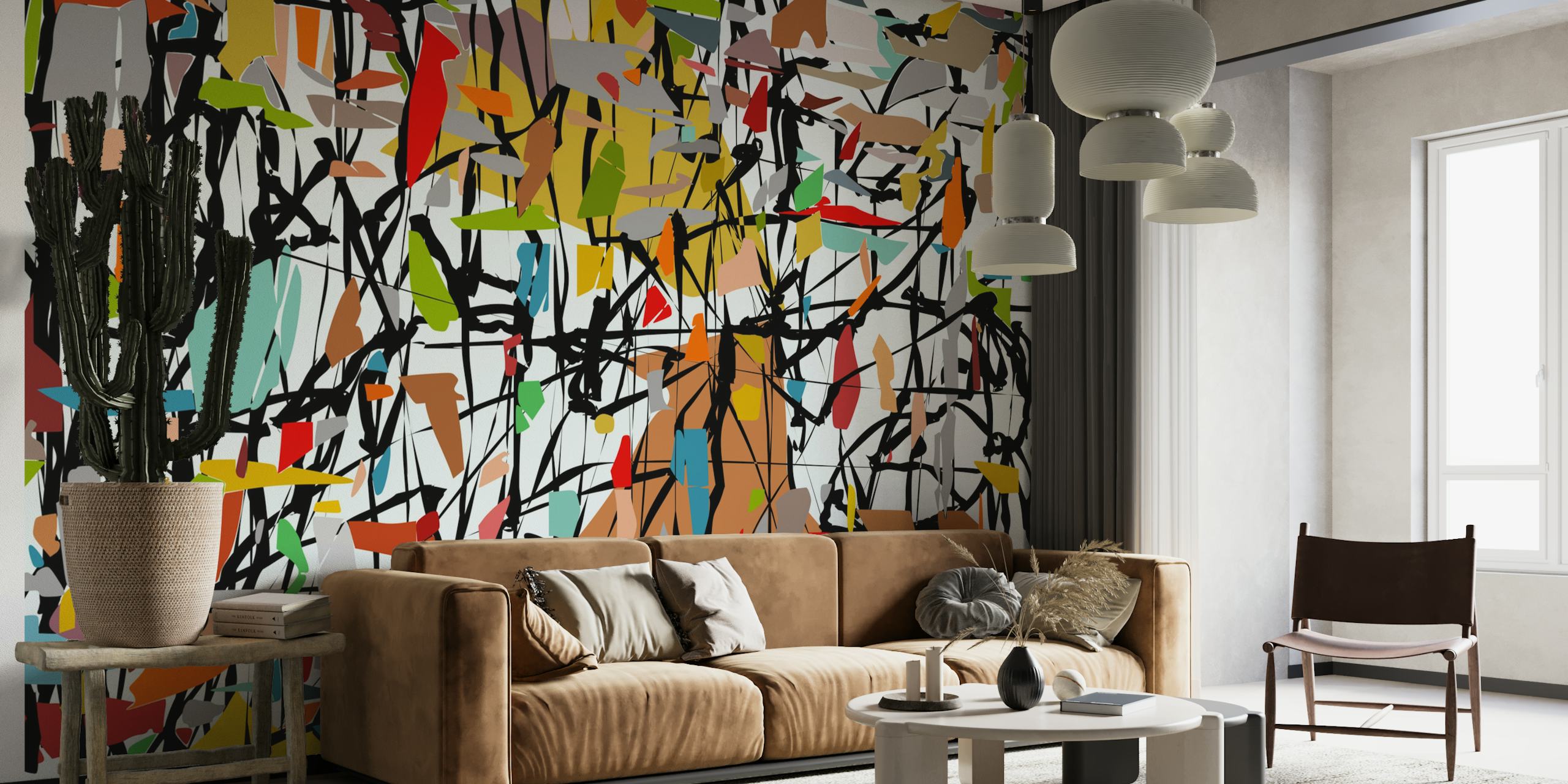 Papel de parede Pollock Wink 17 em um ambiente