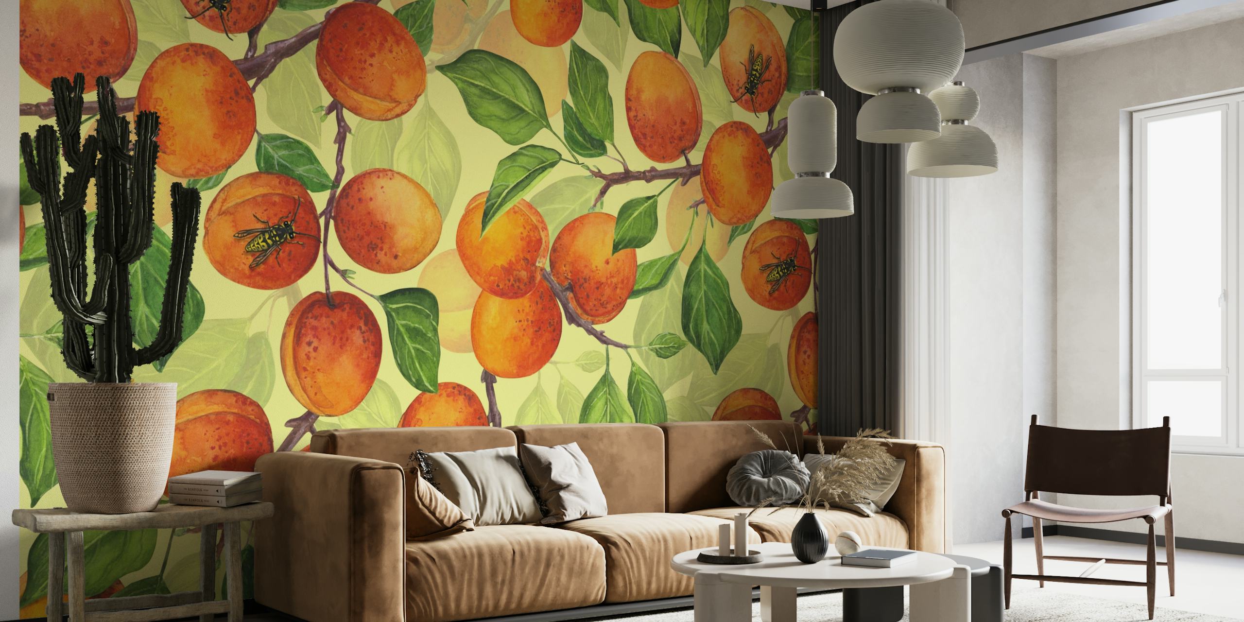 Apricot garden 2 wallpaper