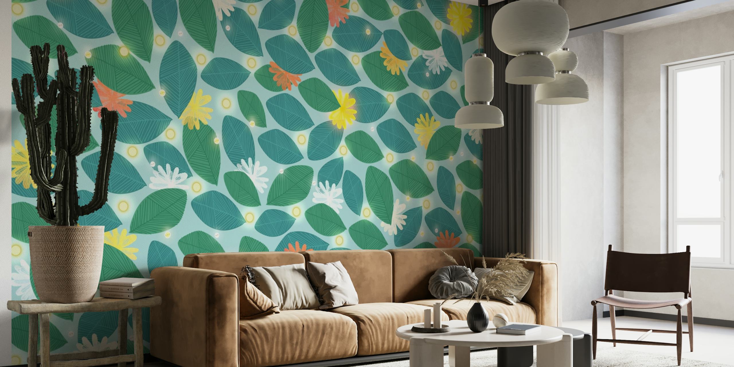 Botanic wall decor wallpaper