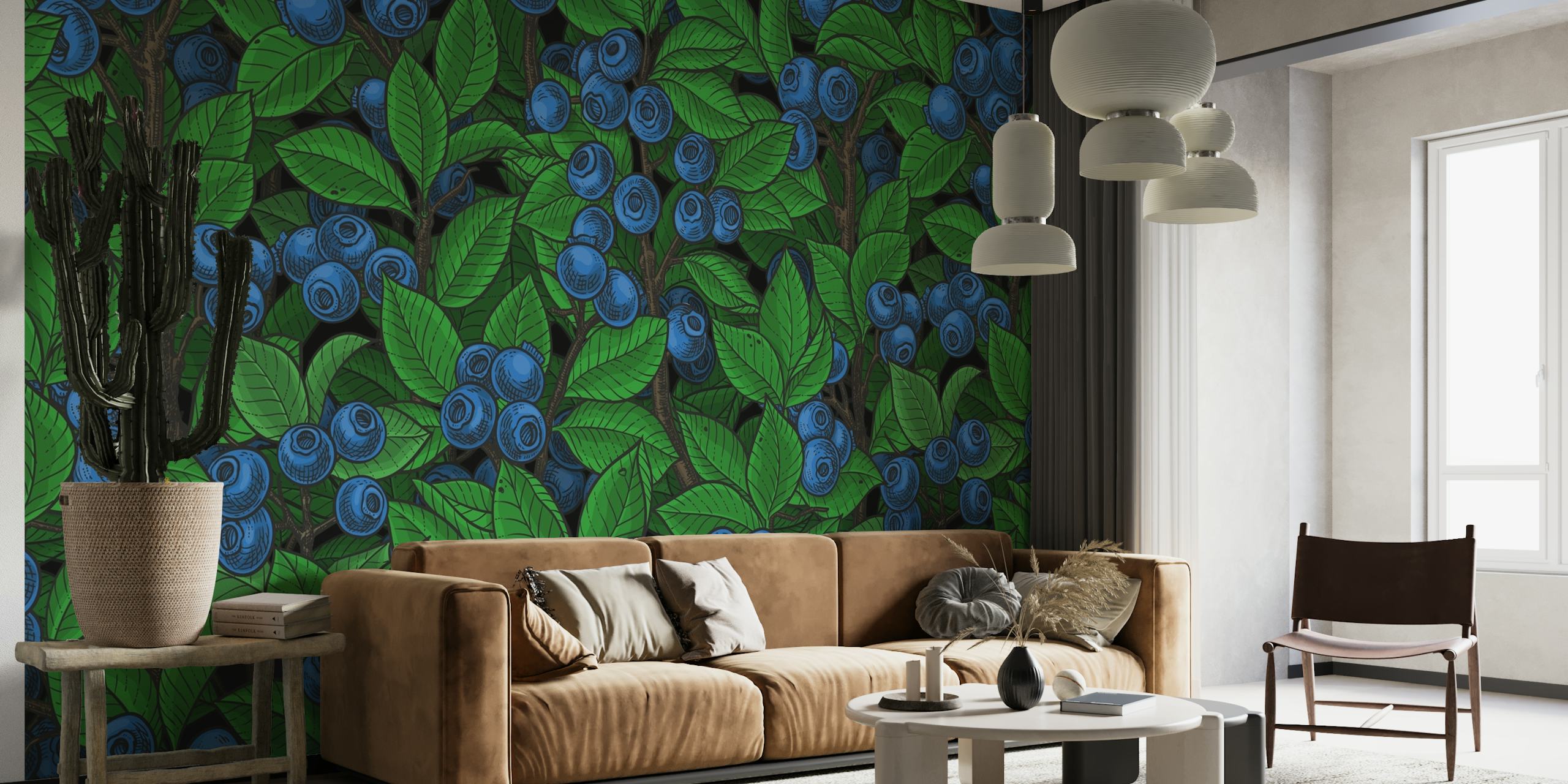 Blueberry garden wallpaper