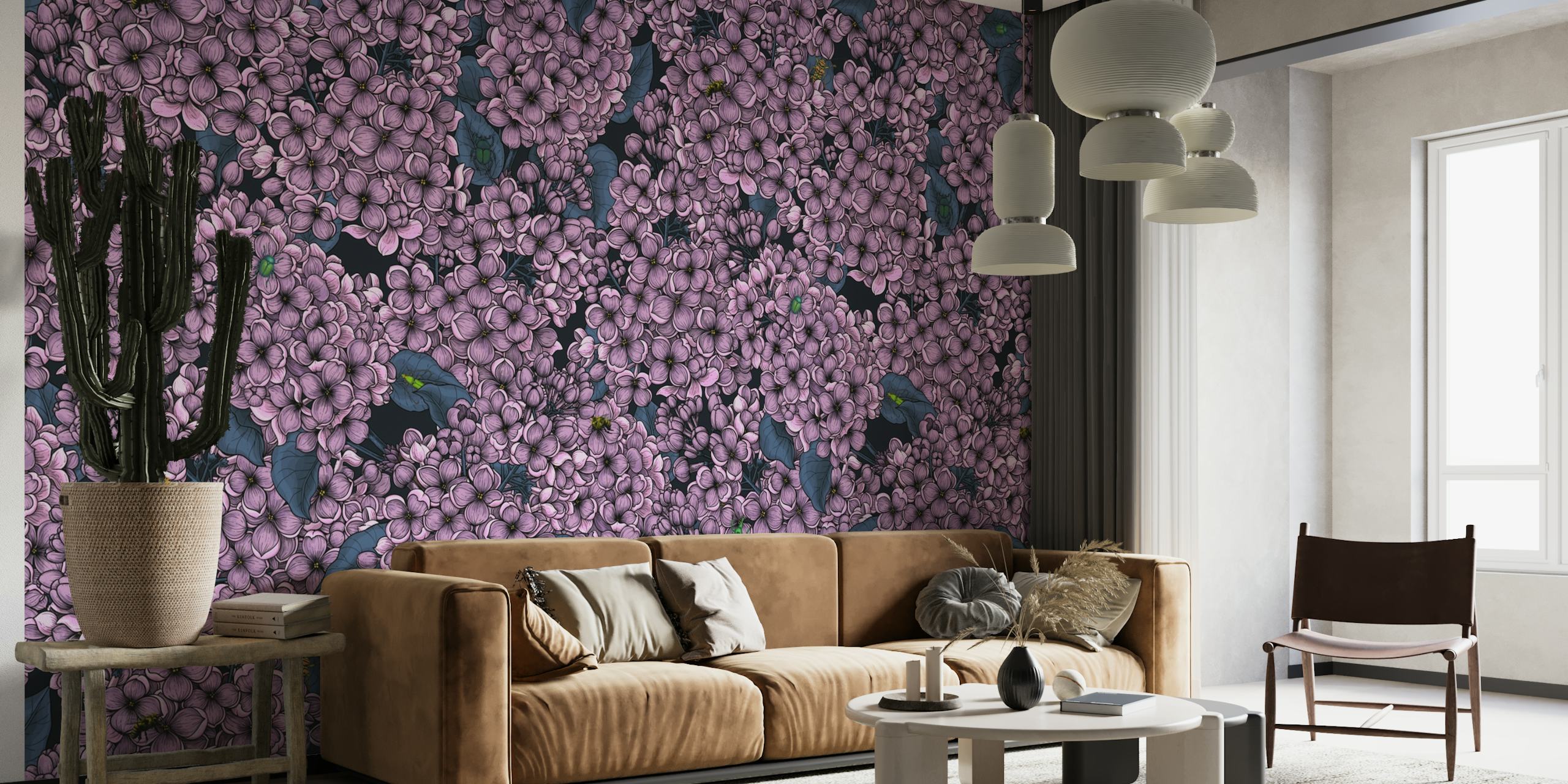 Violet Lilac garden wallpaper