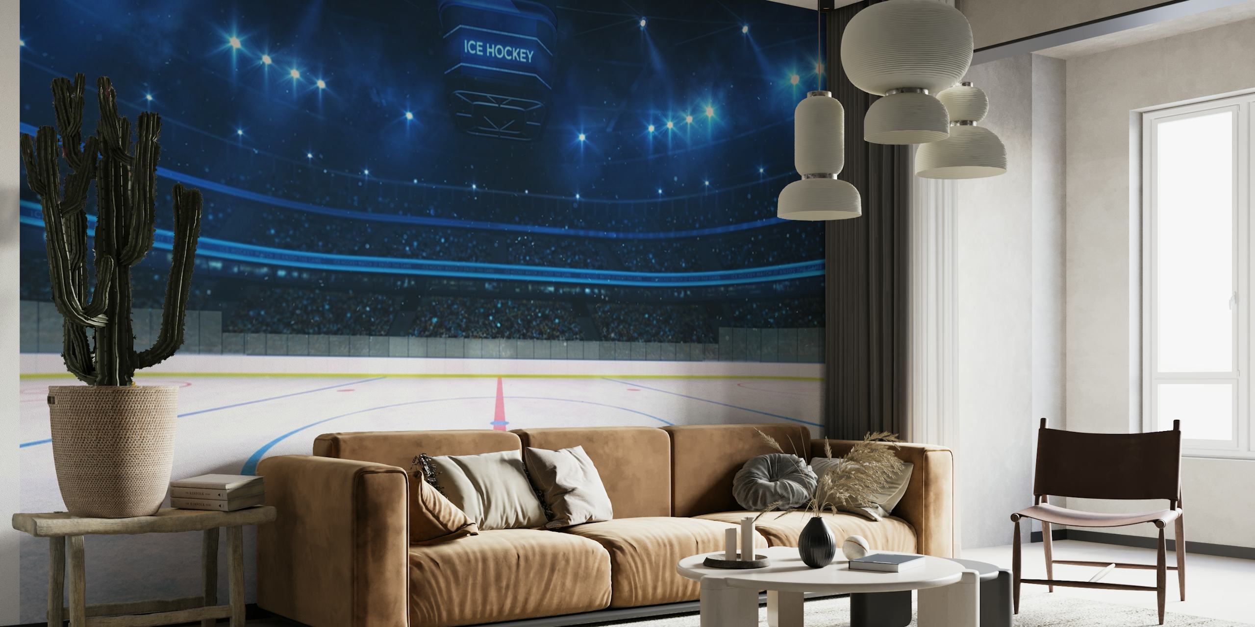 Detailliertes Ice hockey rink und Rinktapete