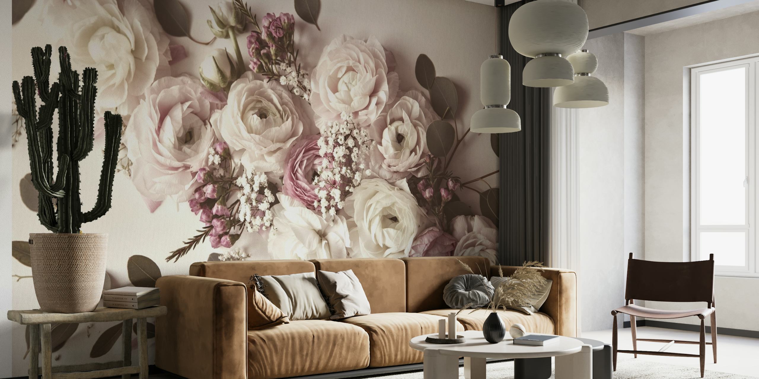 Flat Lay Flowers Flowerwall wallpaper
