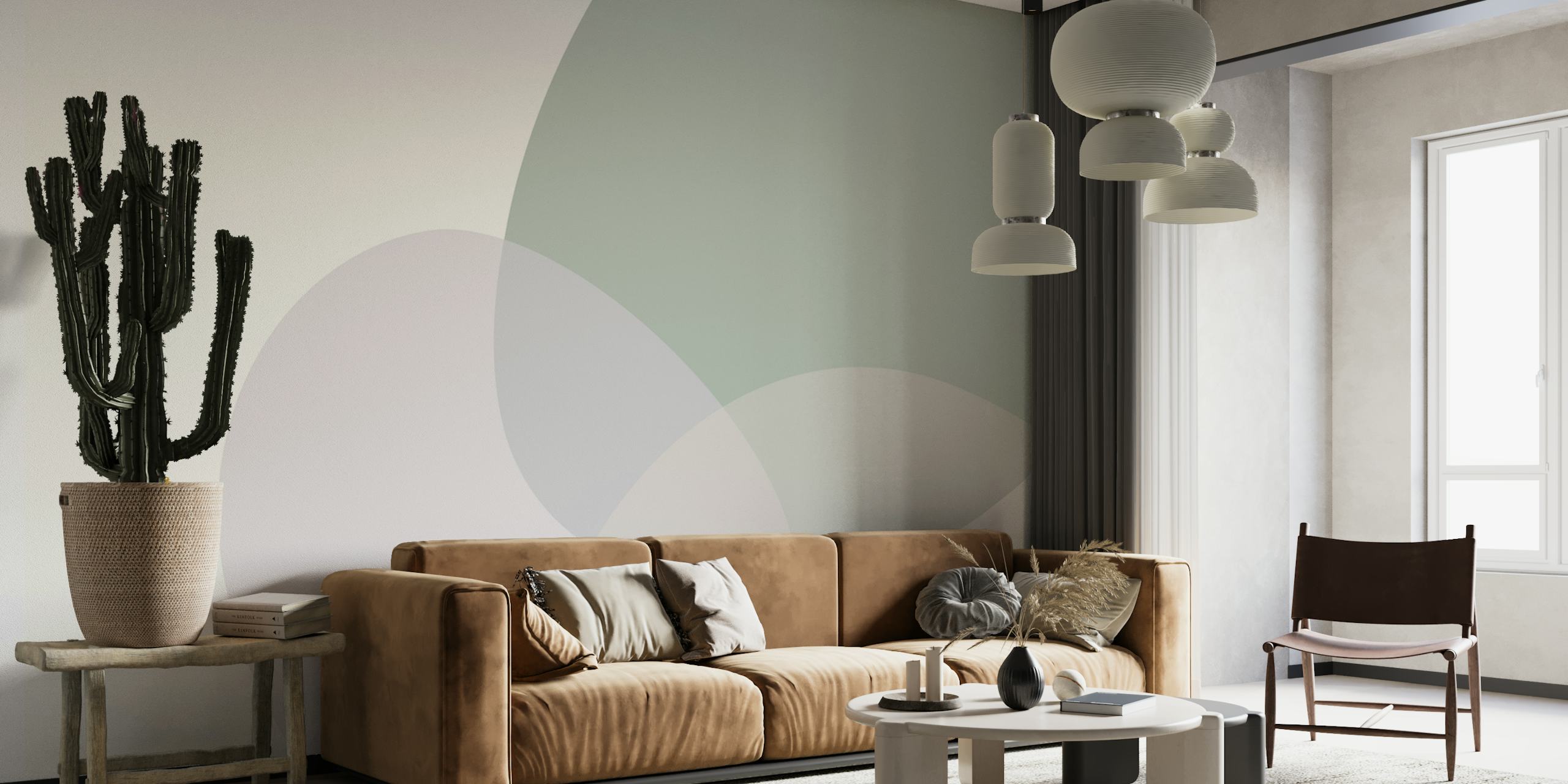 Ταπετσαρία Organic Stones Pastel σε τοίχο