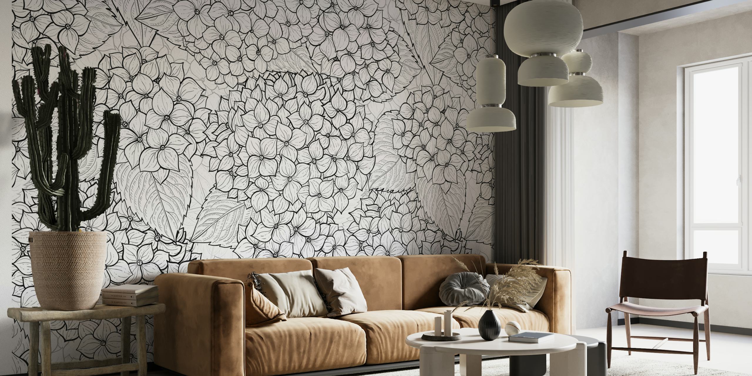 Hydrangea garden papel de parede