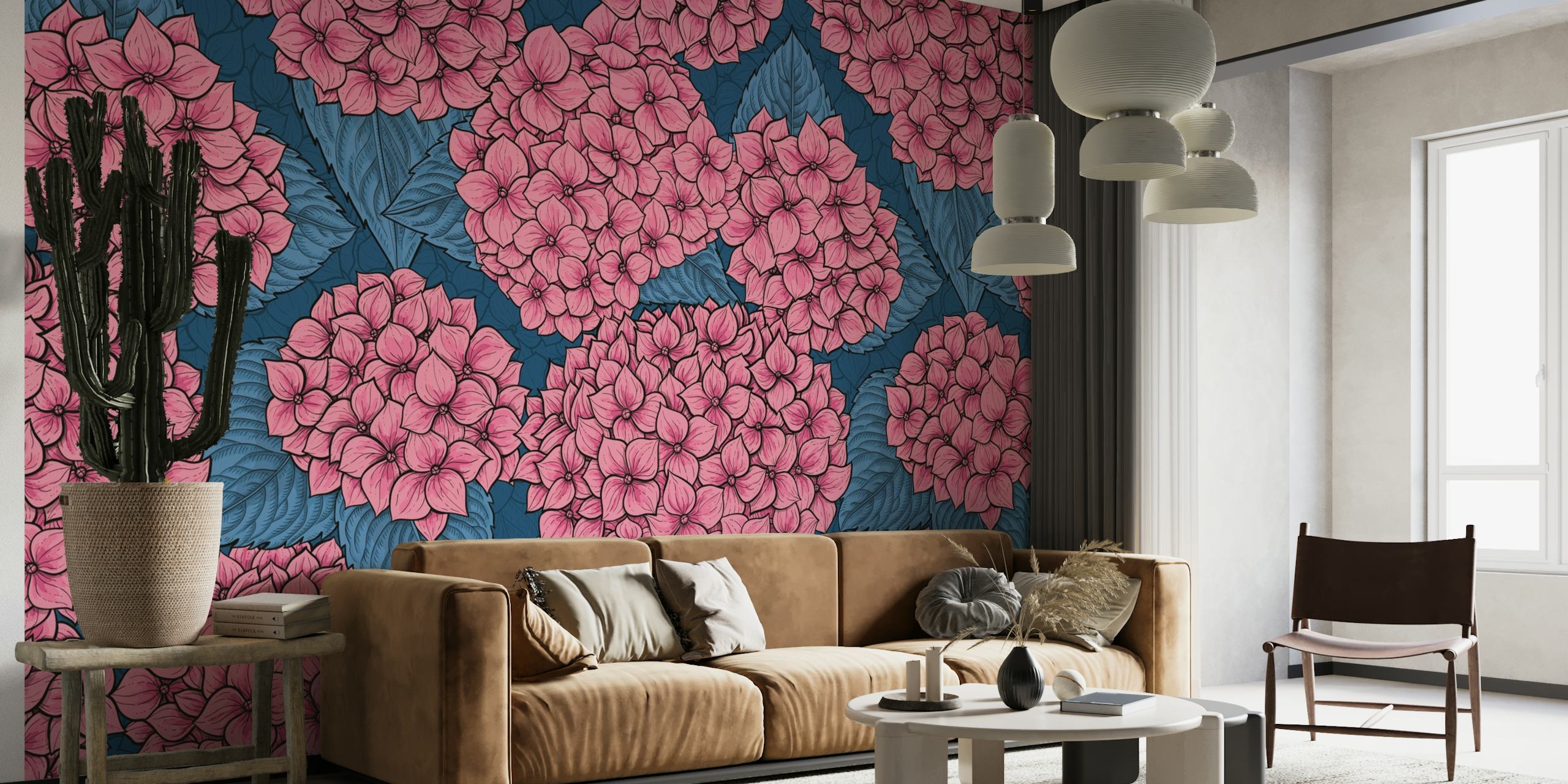Pink hydrangea 2 wallpaper
