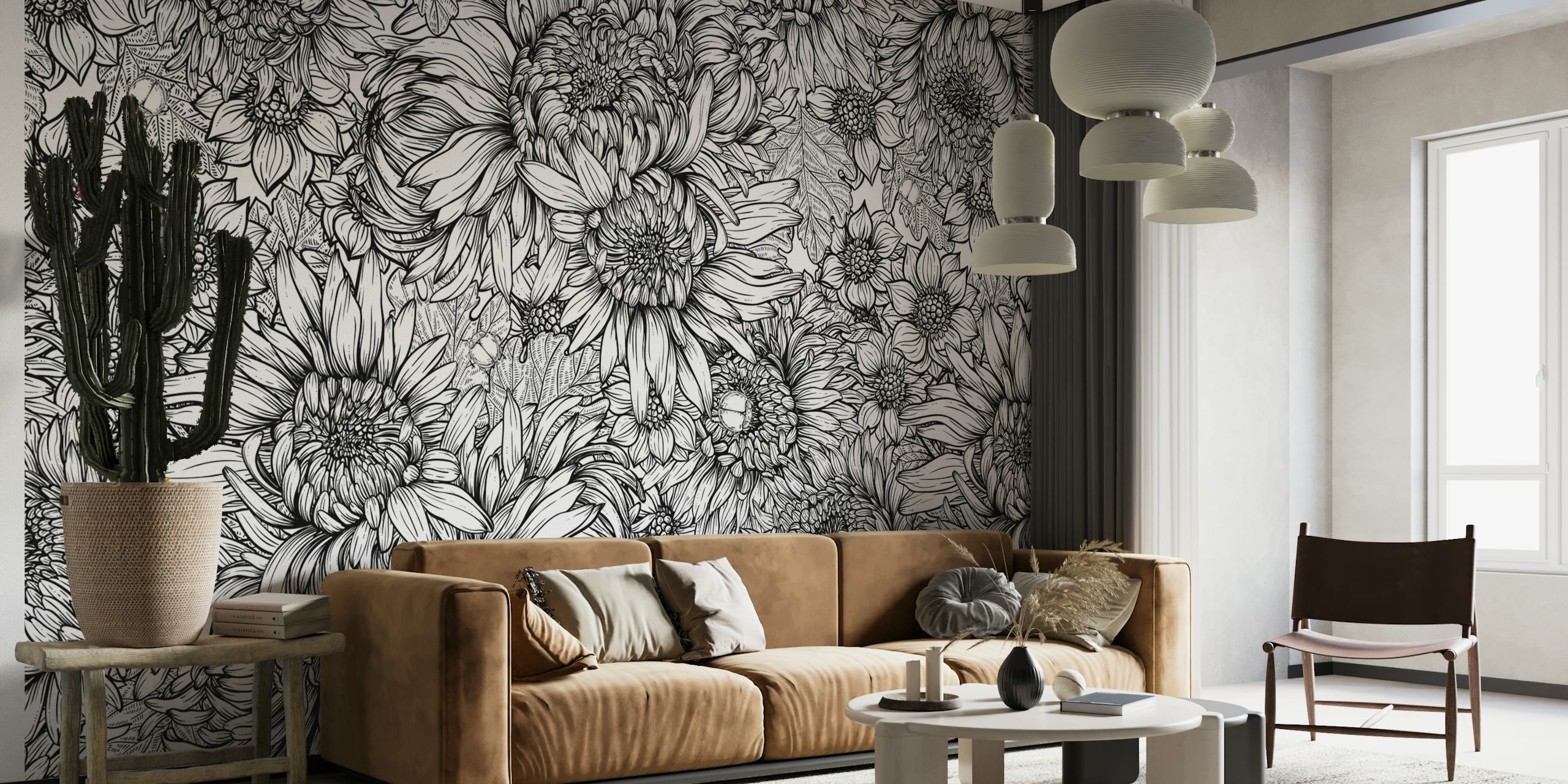 Chrysanthemum 6 behang