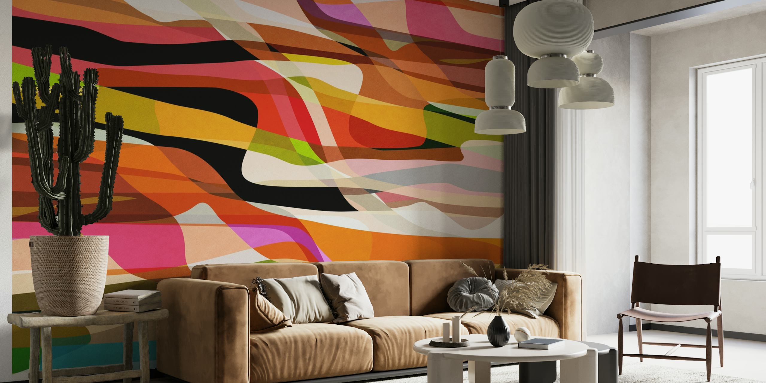 Colored Ripples 2 Wallpaper | Happywall