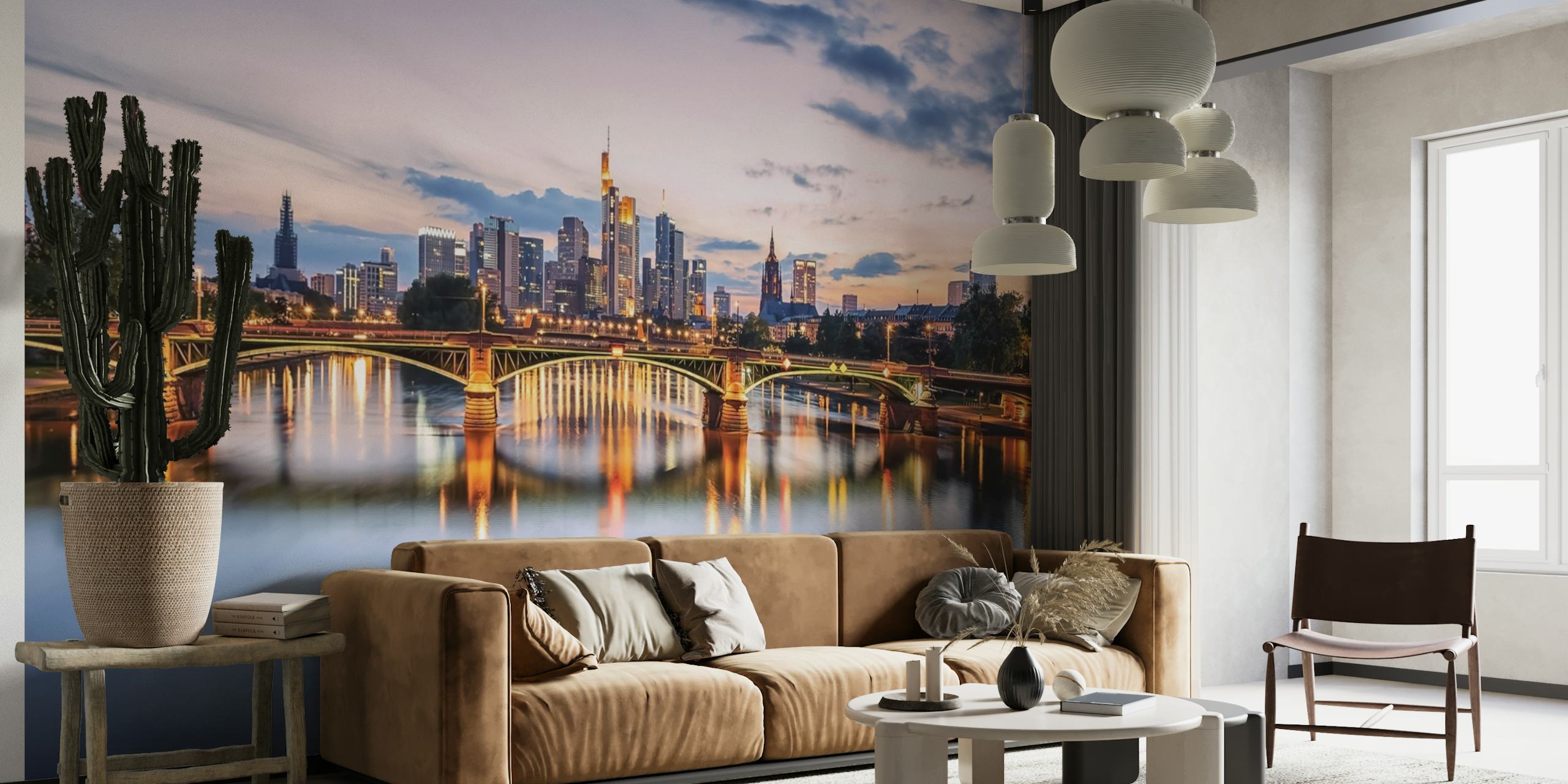 Frankfurt cityscape wallpaper - Premium wall mural design