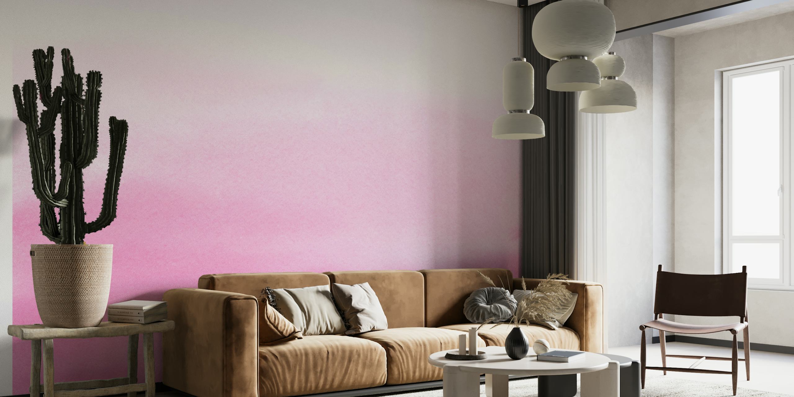 Taffy pink ombre papel de parede