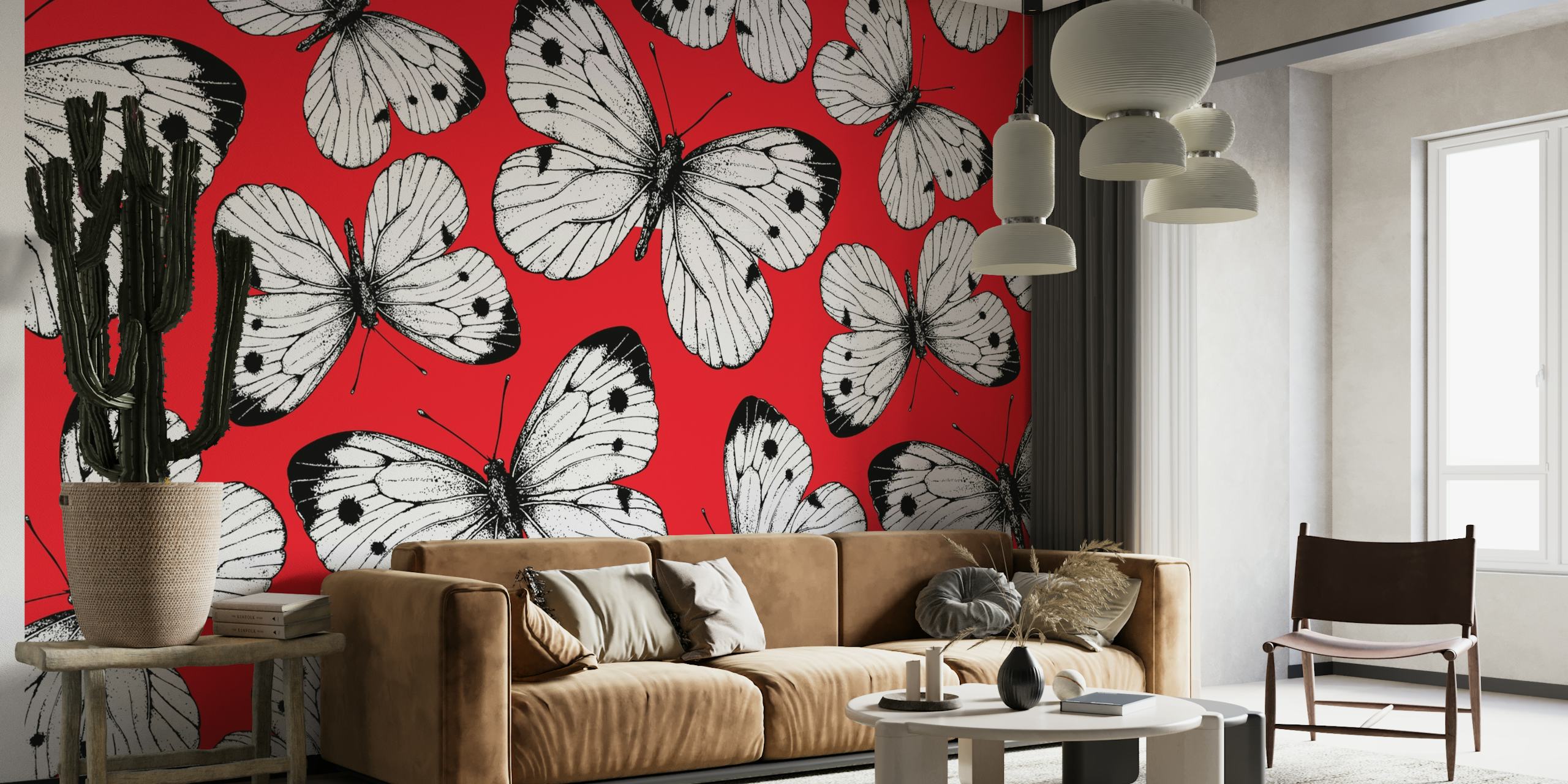Cabbage butterfly pattern 2 wallpaper