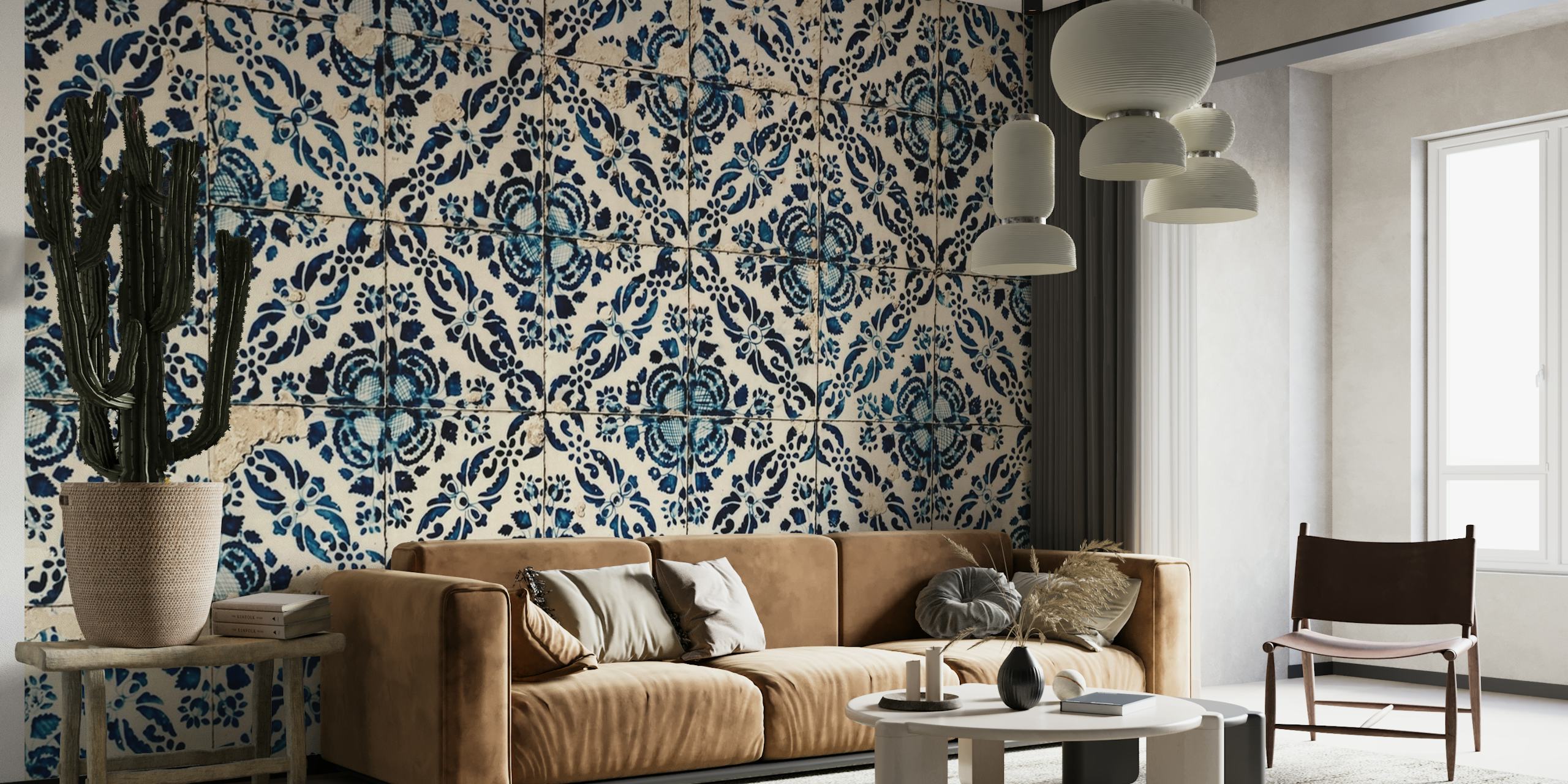 Tiles Portuguese Blue Azulejos tapete