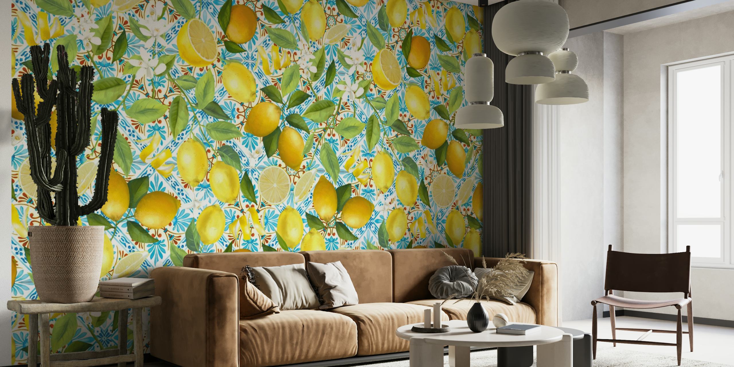 Mediterranean Tiles And Fruits wallpaper
