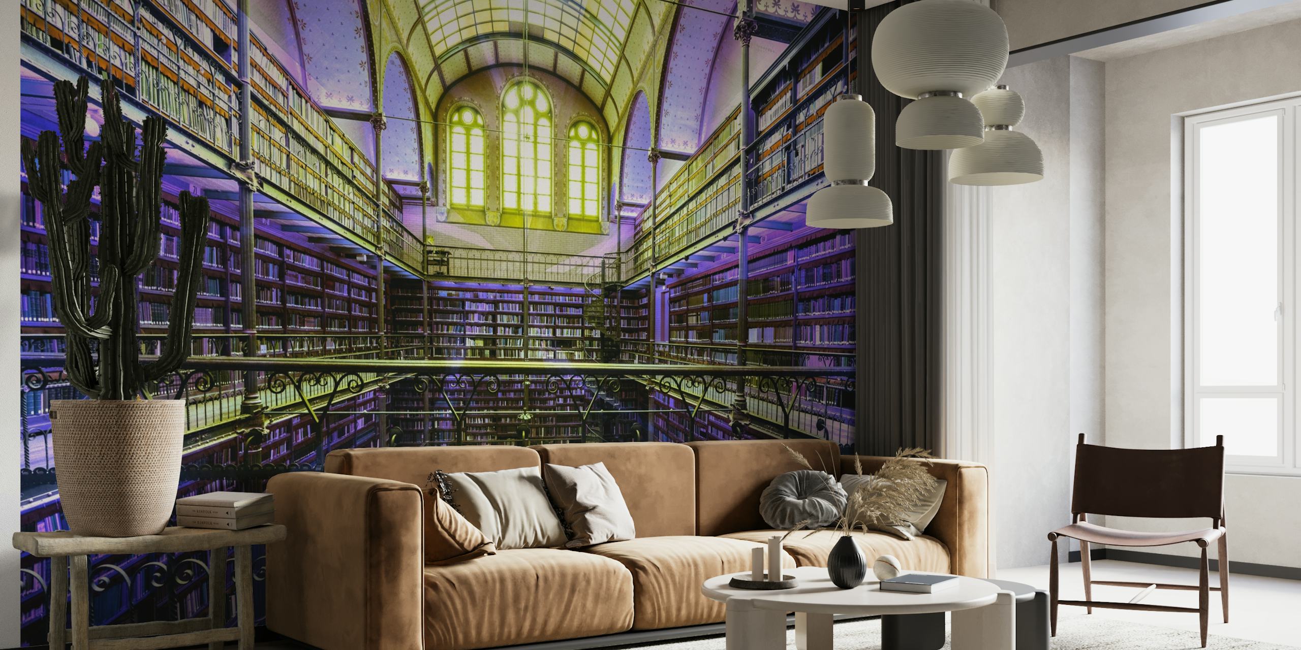 Colorful Library behang
