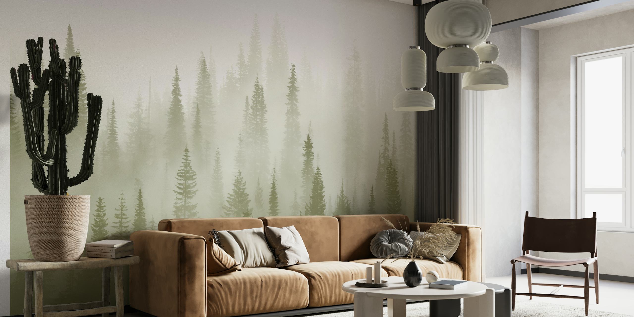 Misty forest basque tapeta w pokoju