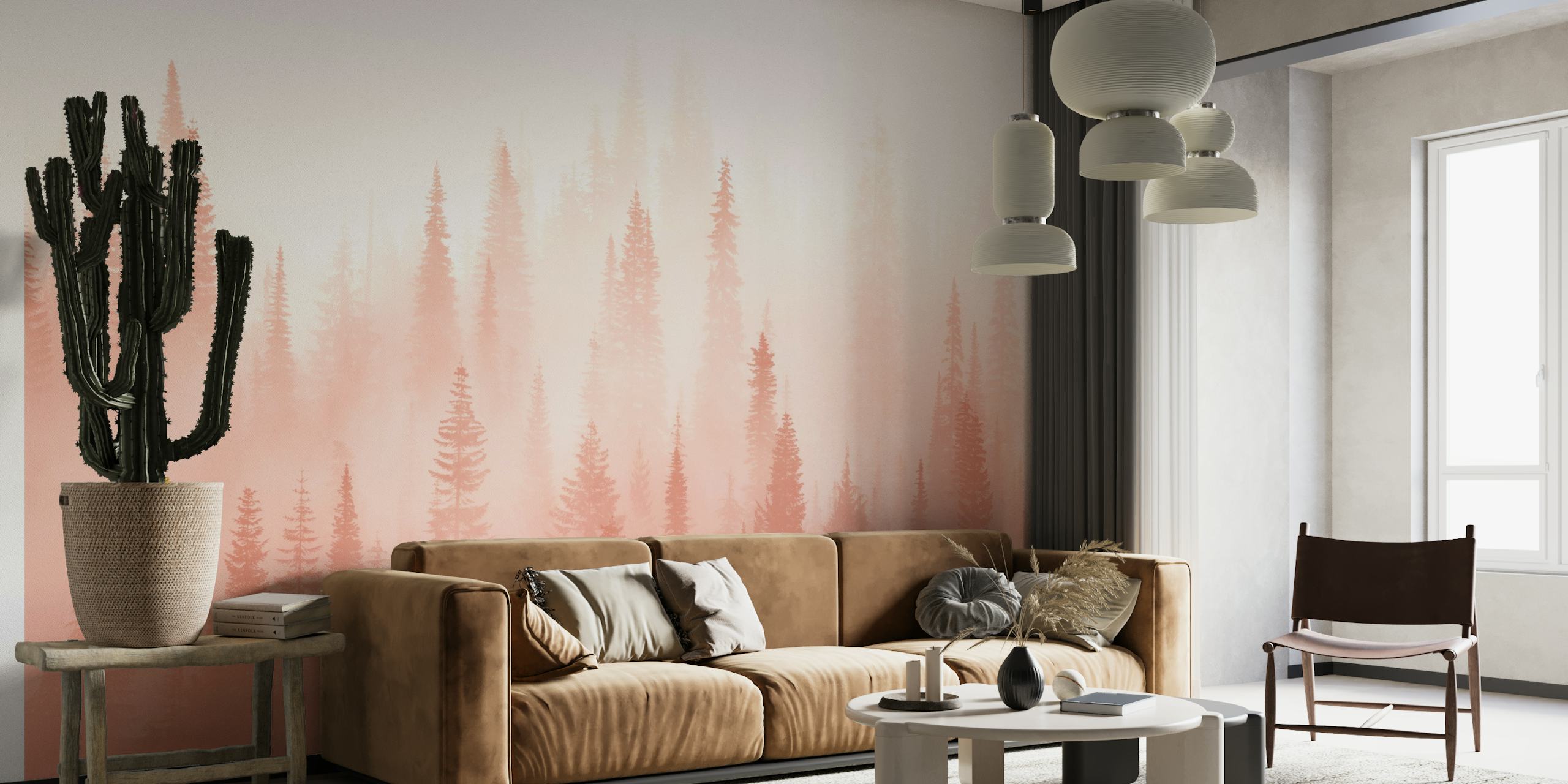 Misty forest love wallpaper