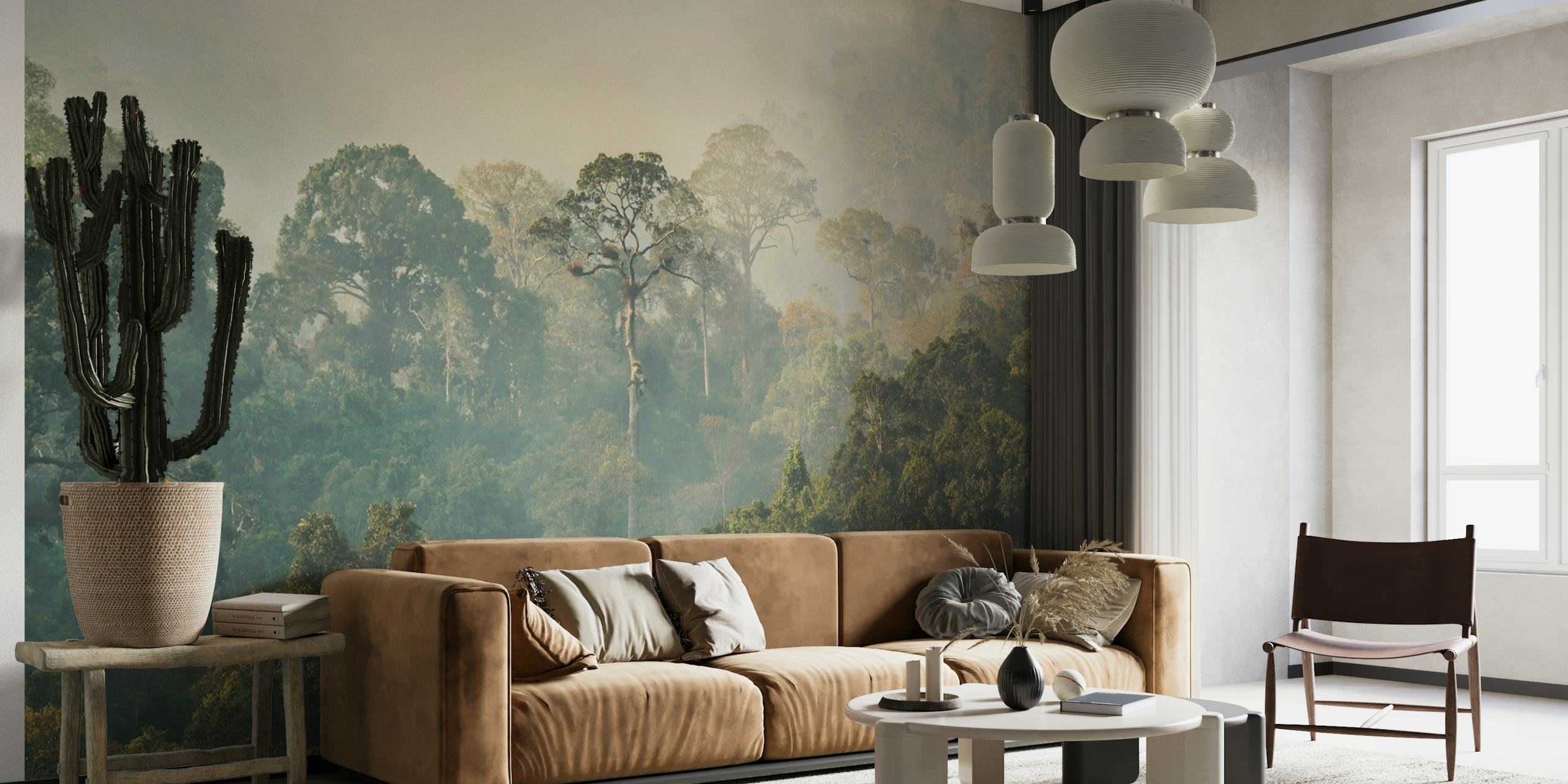 Misty rainforest wallpaper