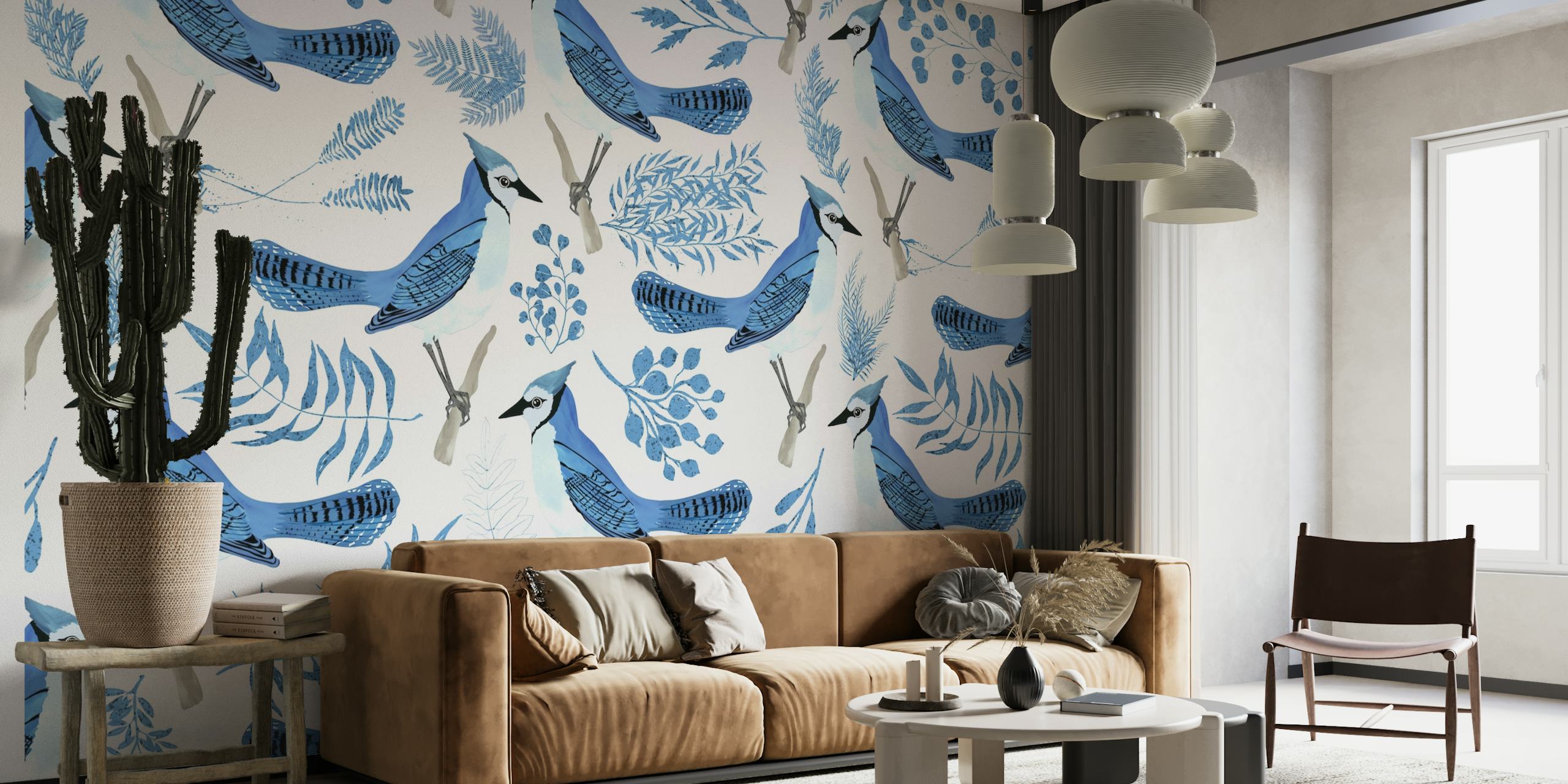 The Blue Jay white wallpaper