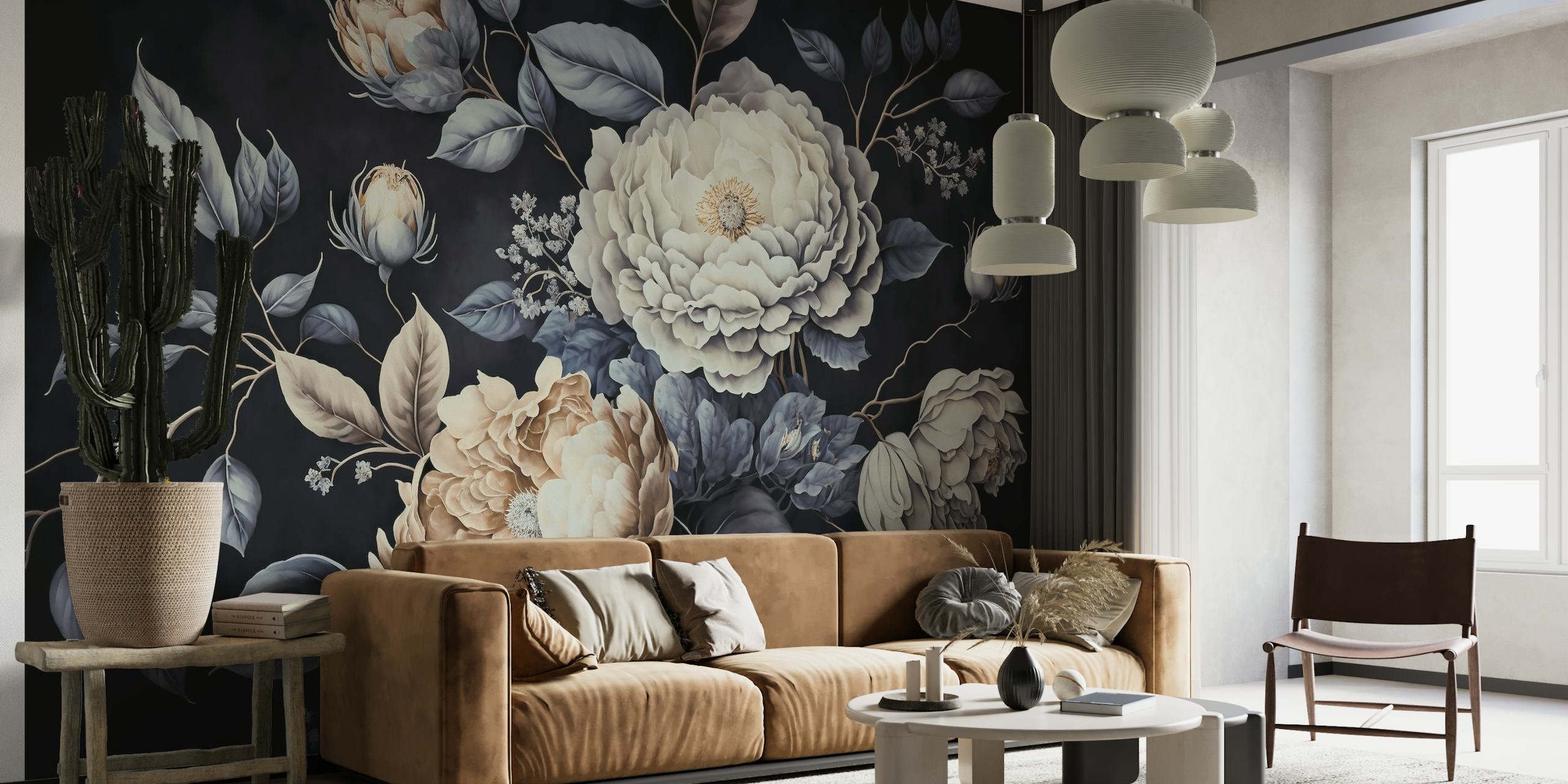 Moody Baroque Large Floral behang