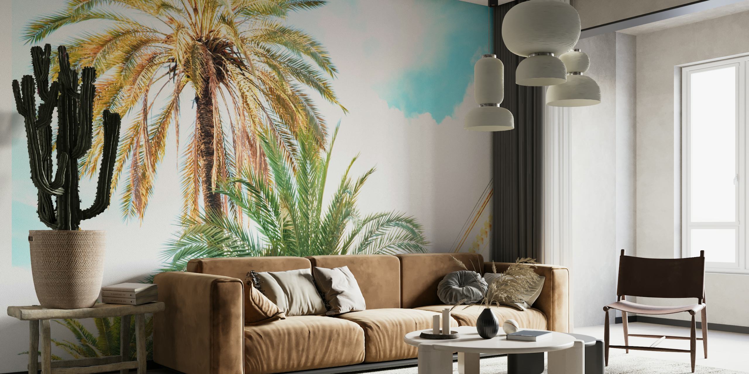 Elegant Bella Roma Palm design tapet i et rom