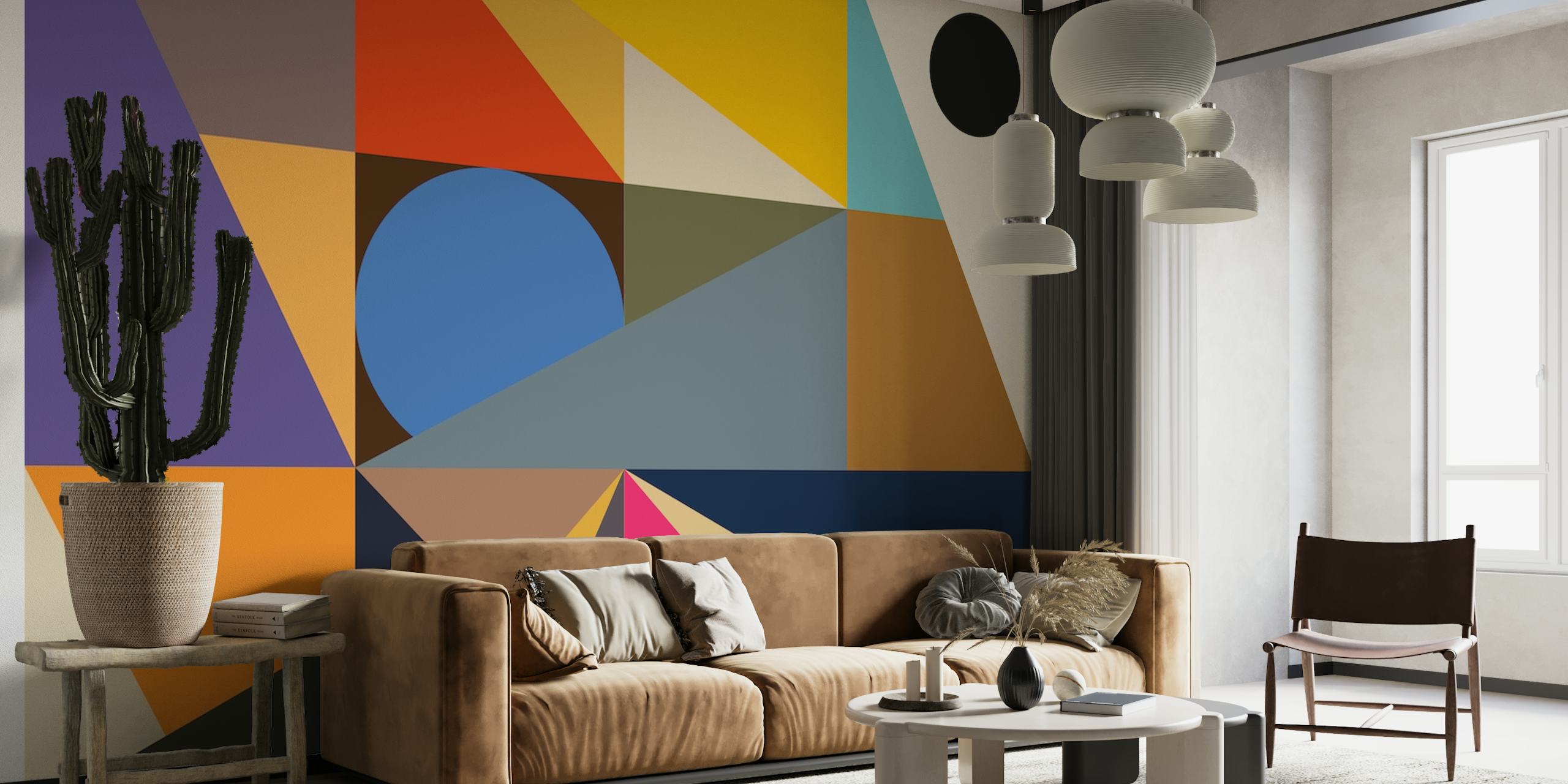 Mescolanza Bauhaus ταπετσαρία σε μια κομψή αίθουσα