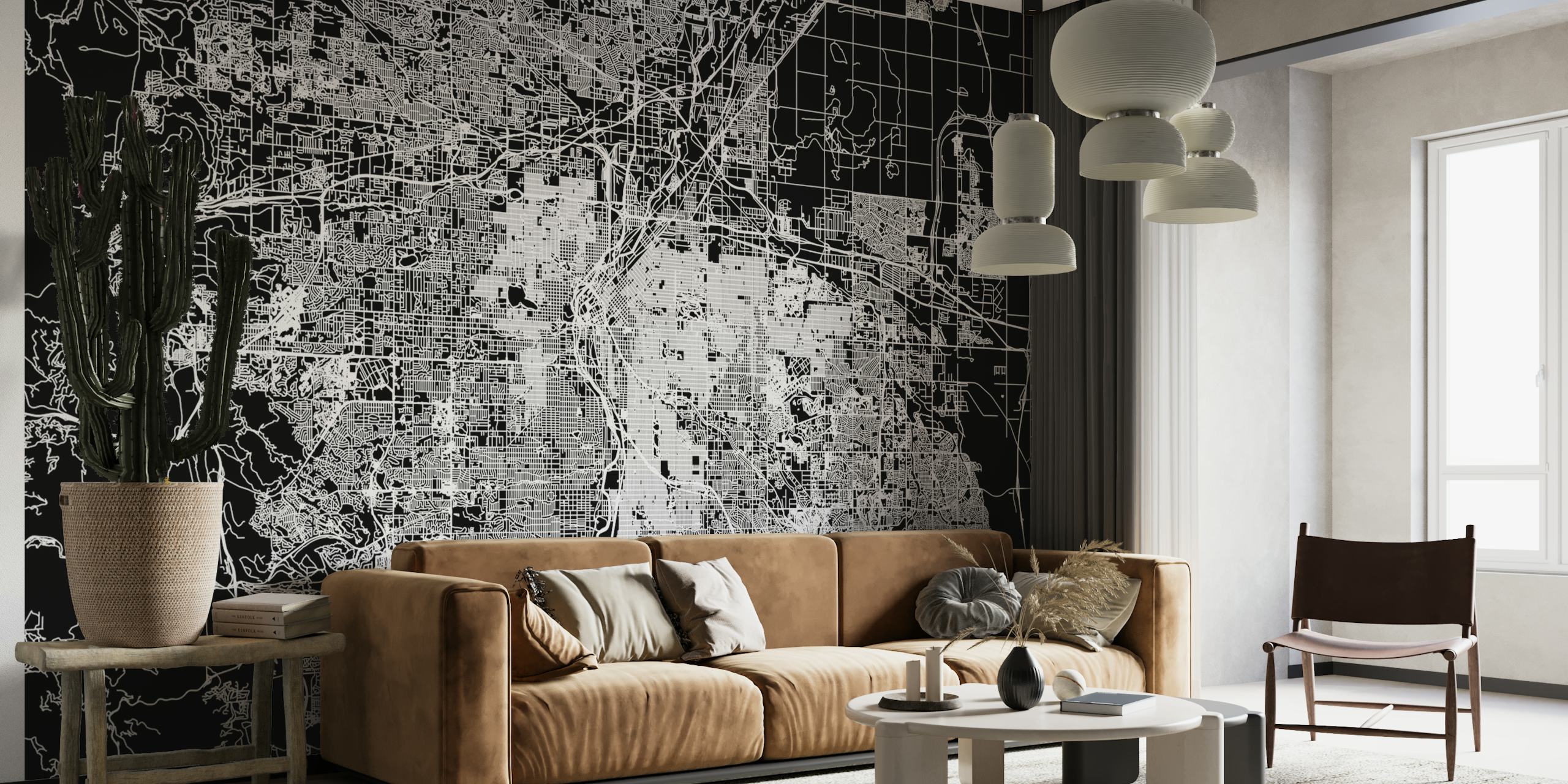Denver Black Map wallpaper