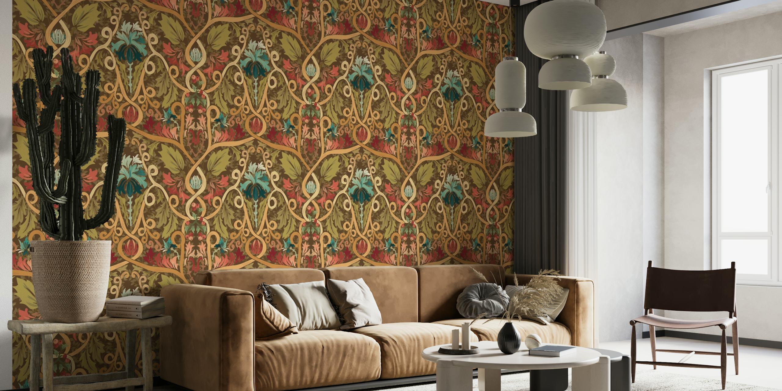 Neo baroque pattern wallpaper