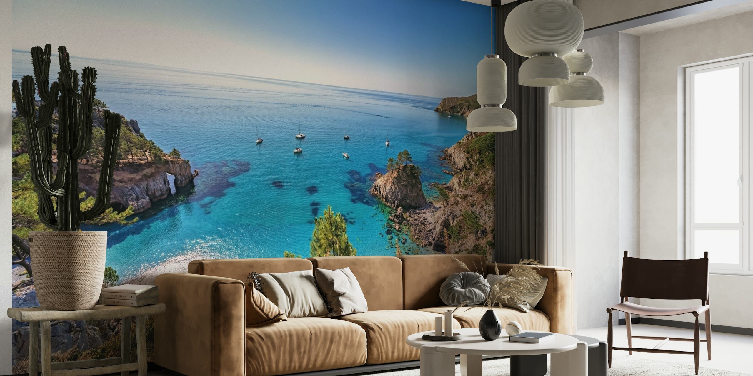 Photo murale de la péninsule de Crozon avec des plages sereines et des eaux claires