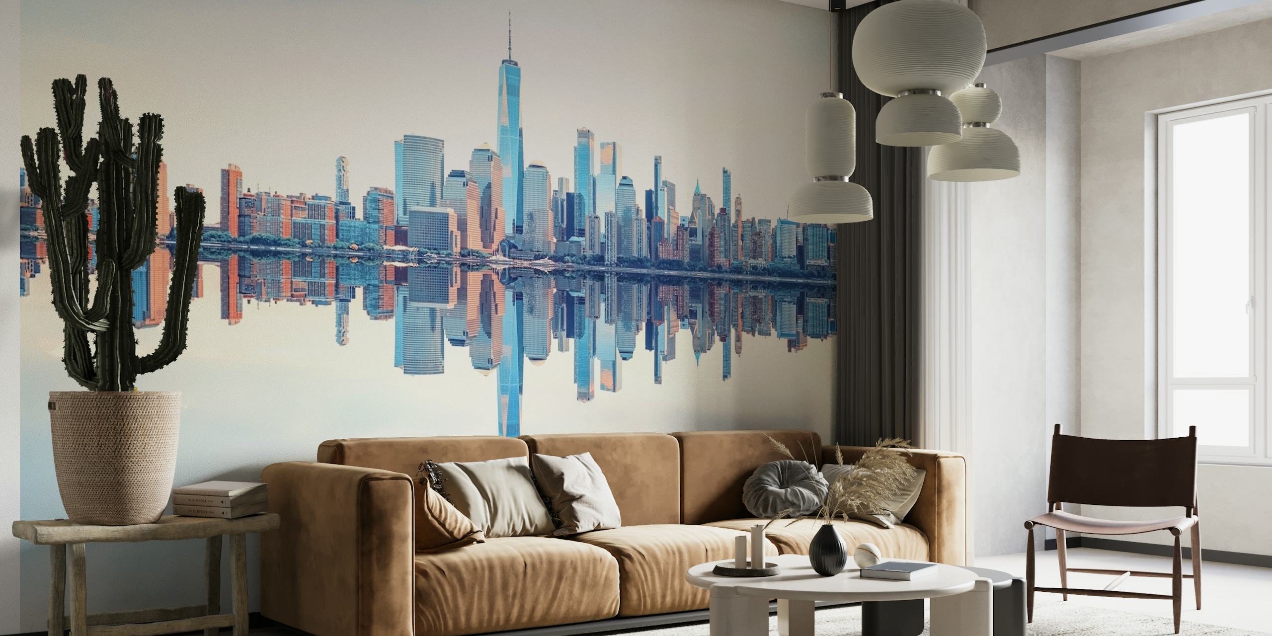 Papier peint reflet de New York skyline