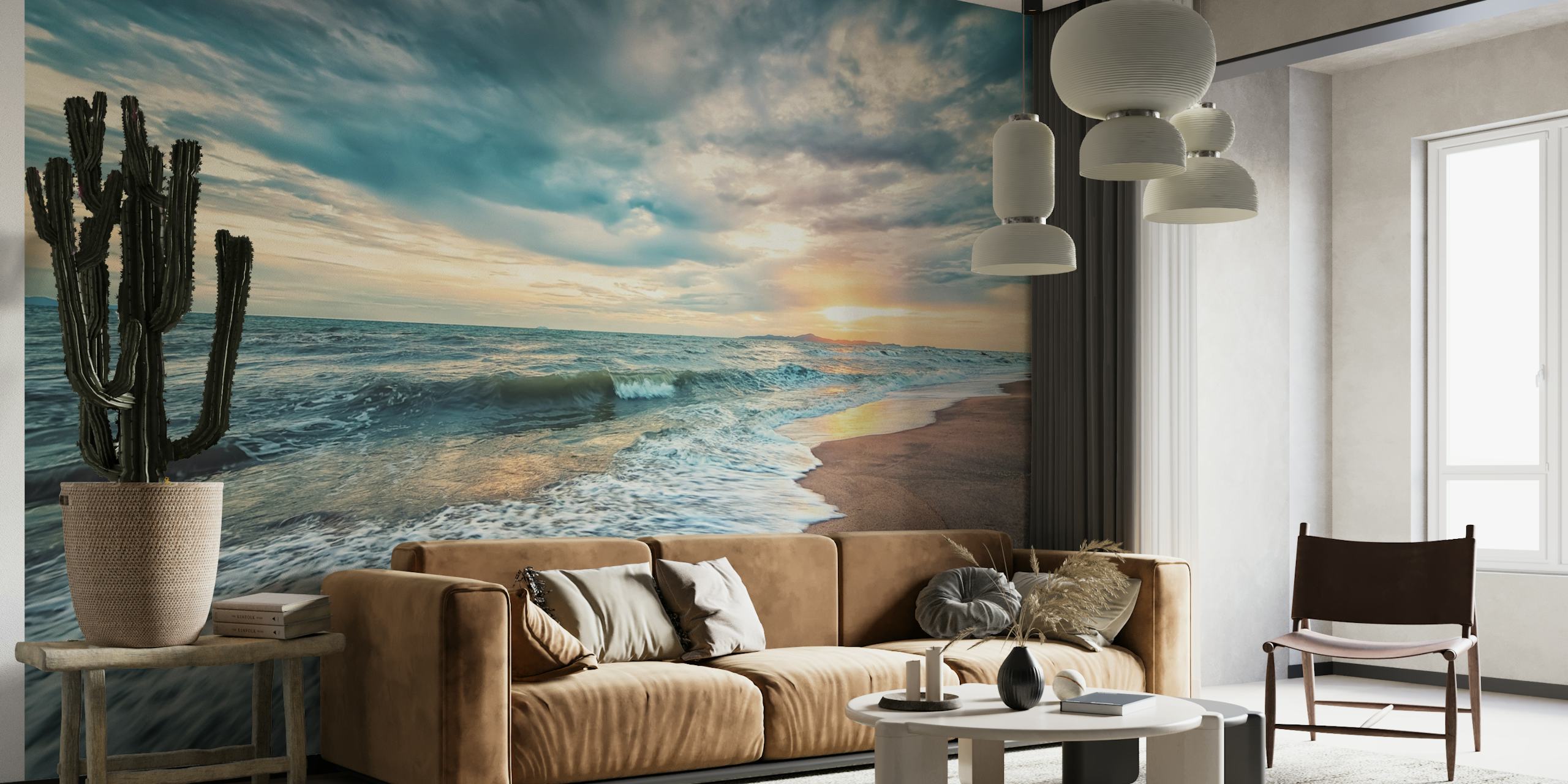 Beach at Sunset wallpaper