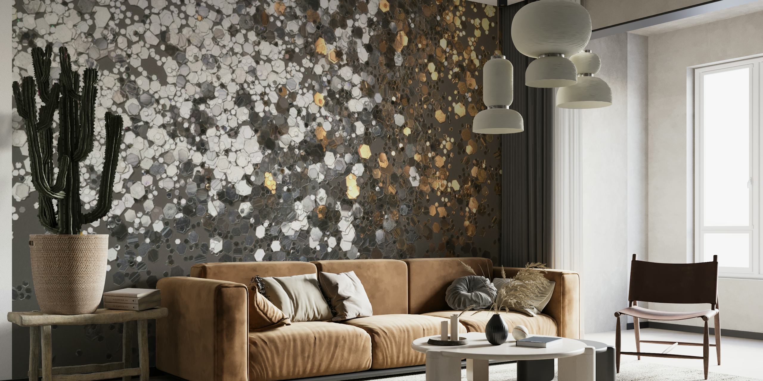 Silver Gold Glitter Glam 1 wallpaper