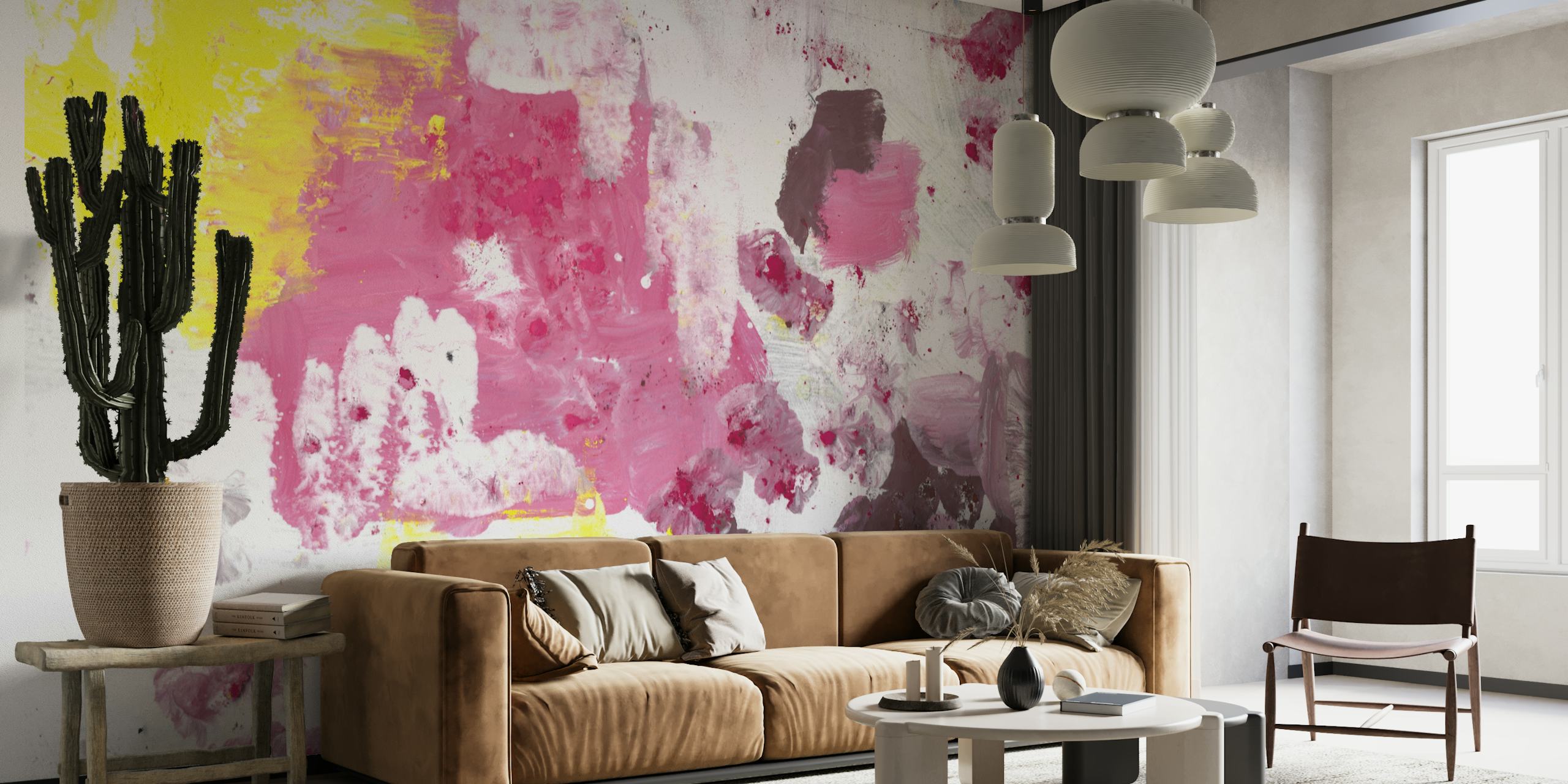 Abstract painting No 15 tapet i et værelse