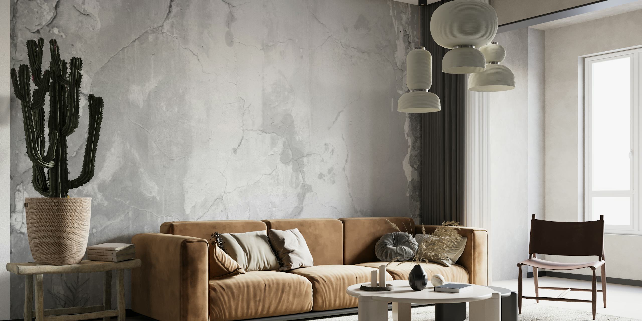 Rustic Roman Wall wallpaper in a room