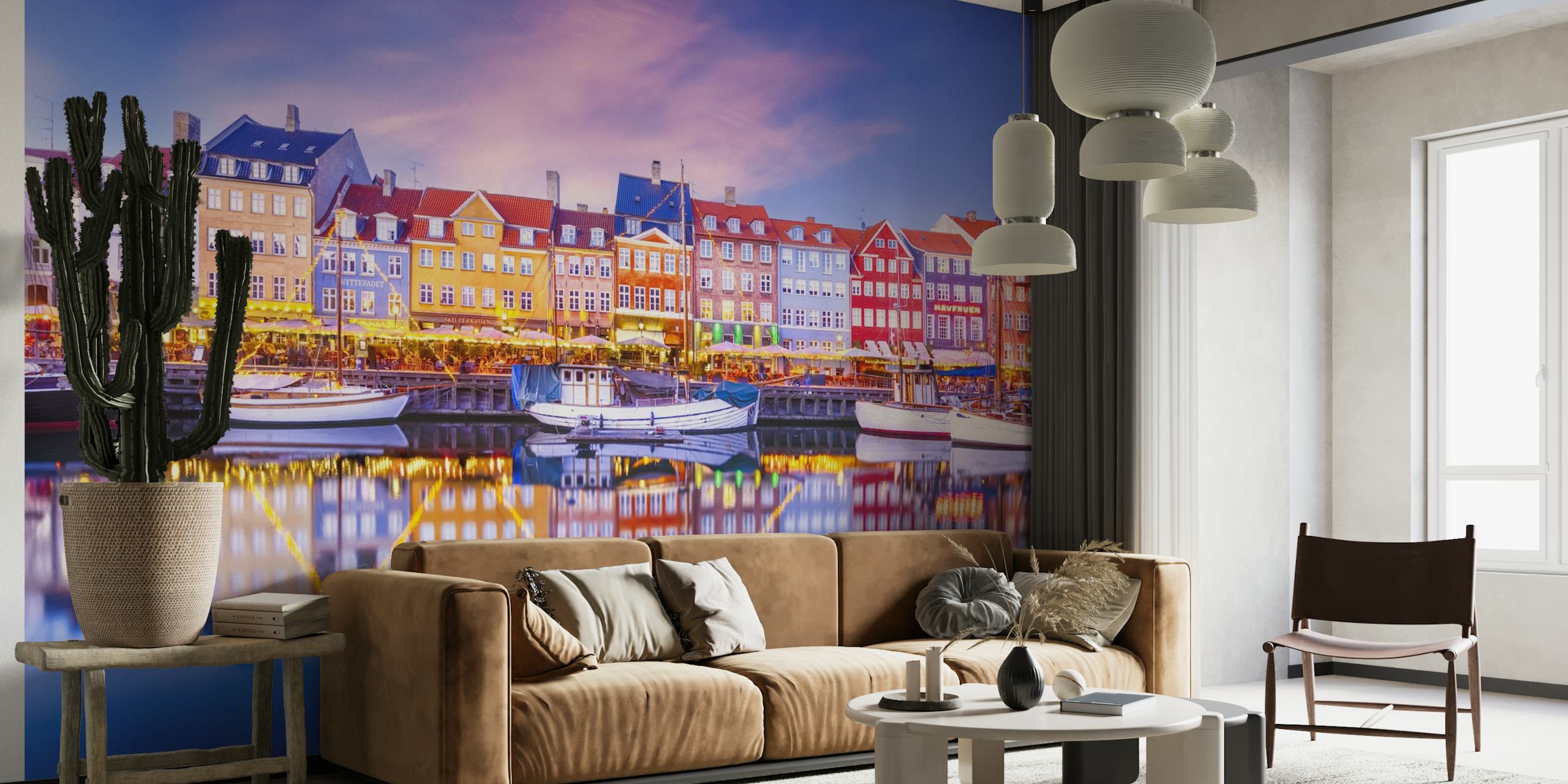 COPENHAGEN Nyhavn Evening Mood wallpaper