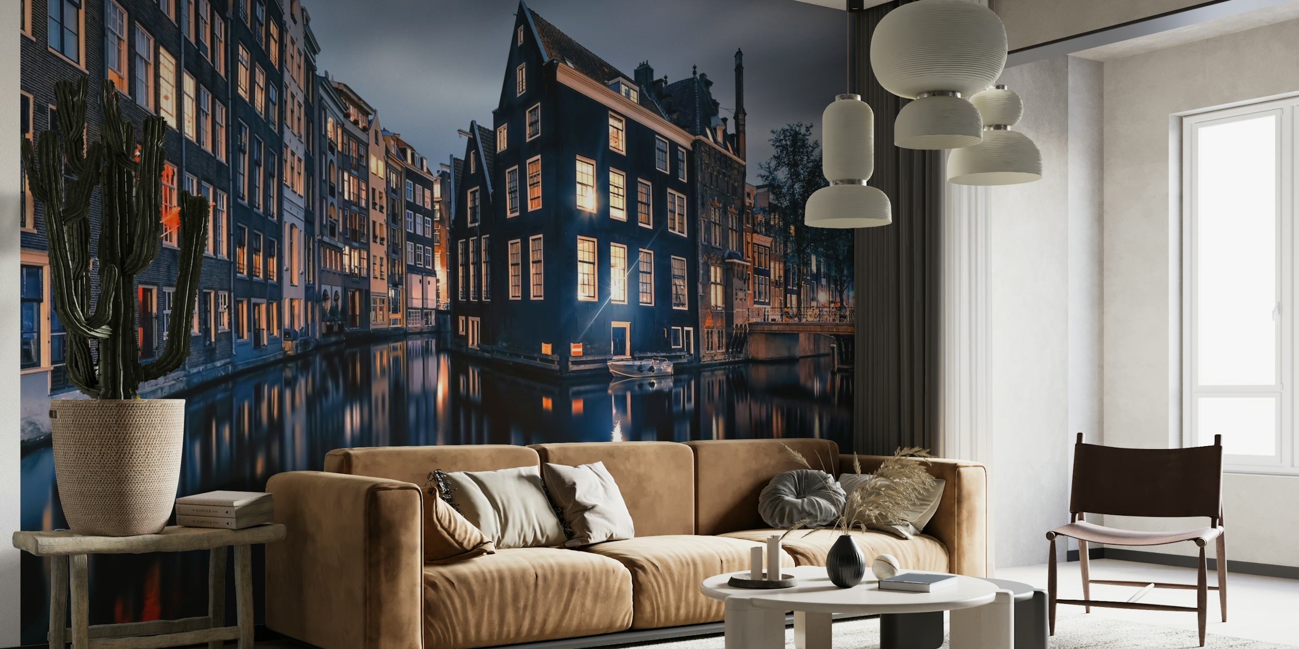 Amsterdam by night wallpaper